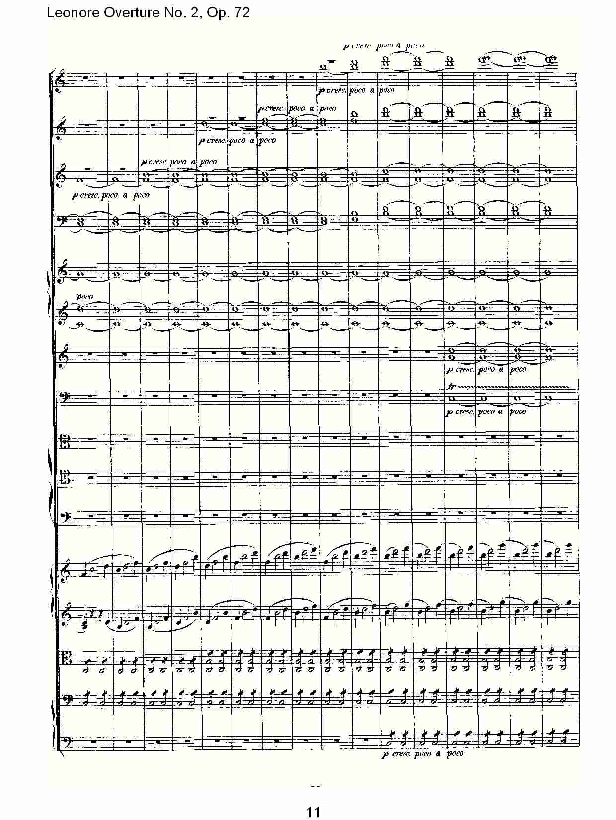 Leonore Overture No. 2, Op. 72 （二）总谱（图1）