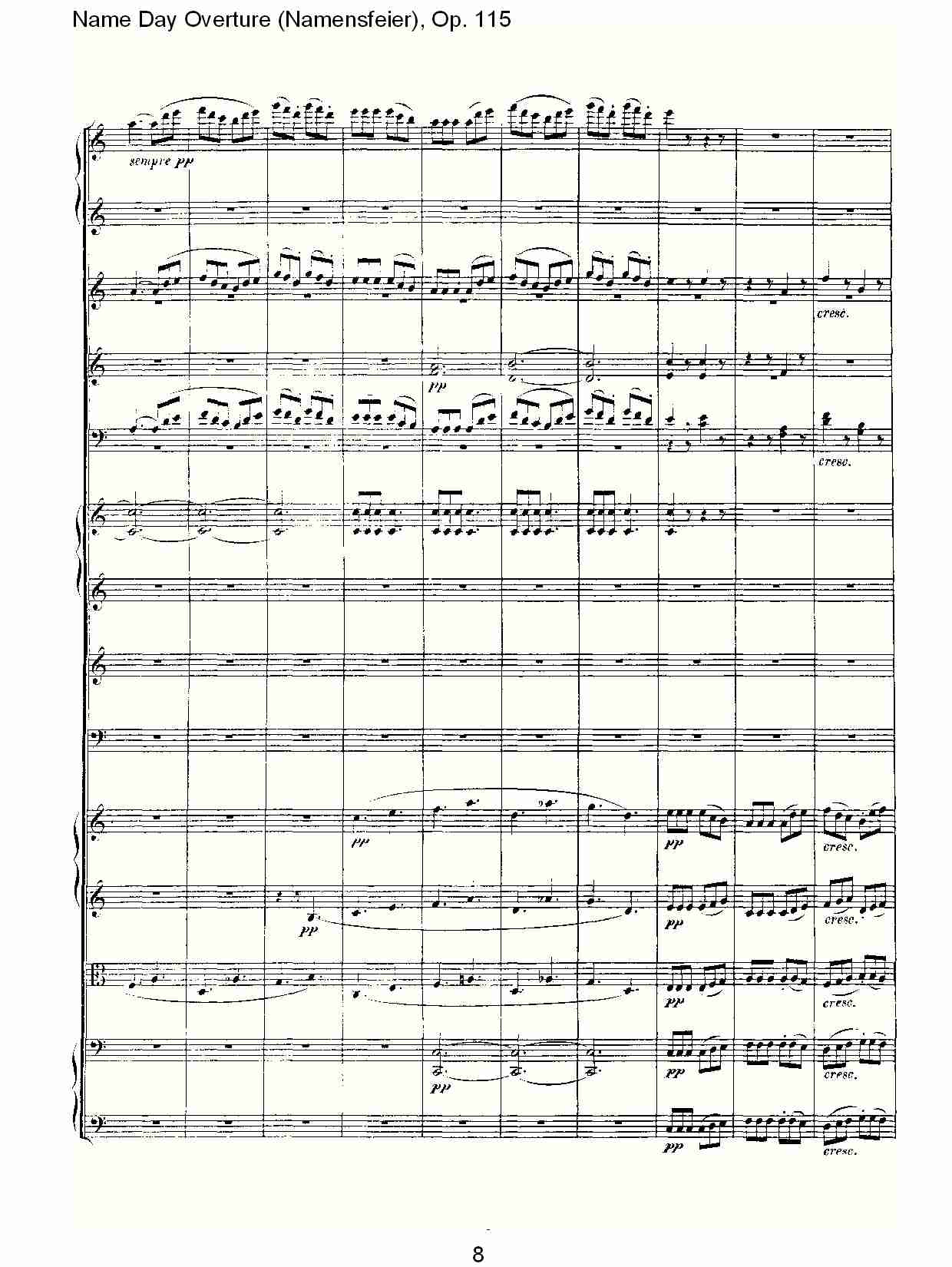 Name Day Overture (Namensfeier), Op. 115（一）总谱（图8）