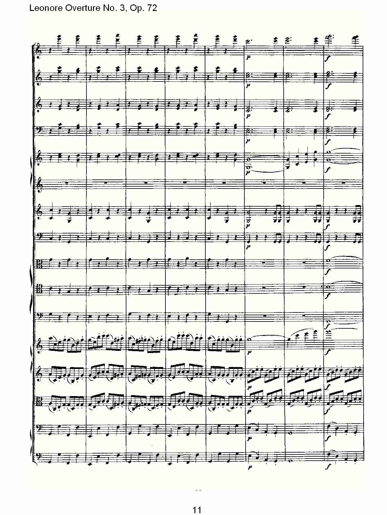 Leonore Overture No. 3, Op. 72　（二）总谱（图1）