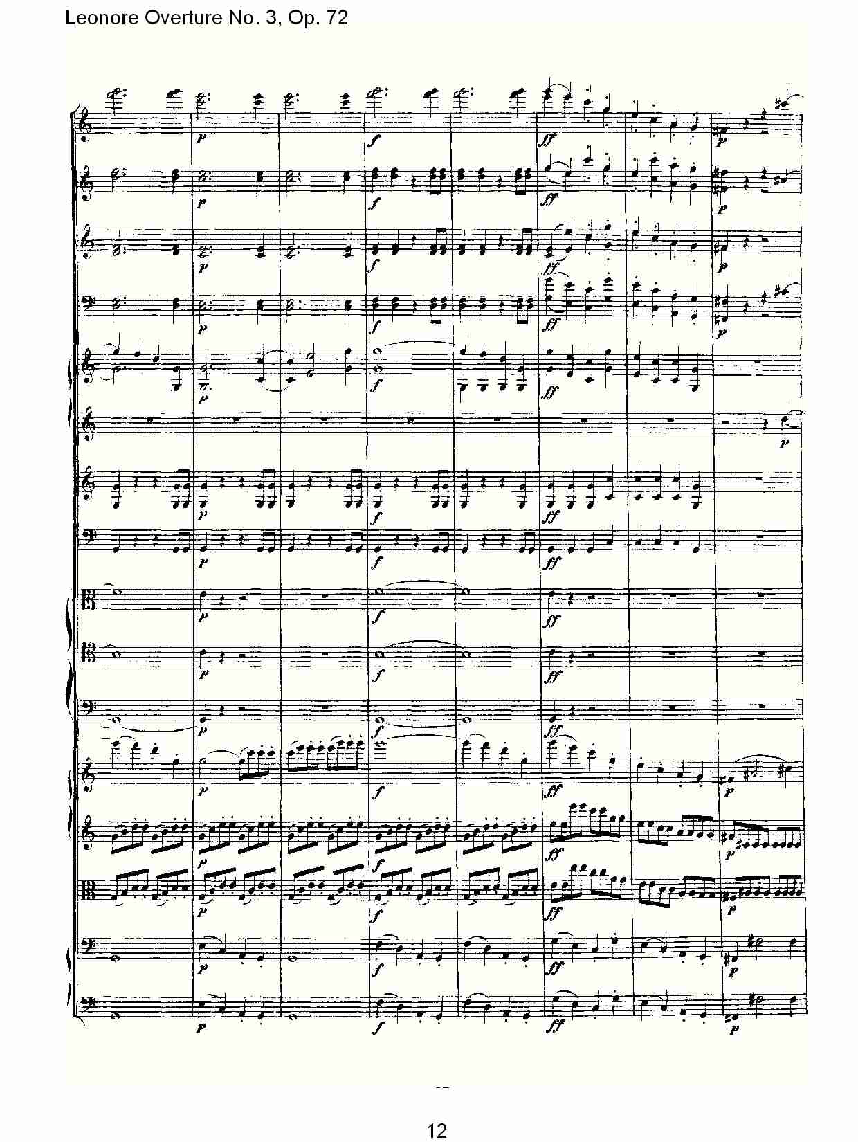 Leonore Overture No. 3, Op. 72　（二）总谱（图2）