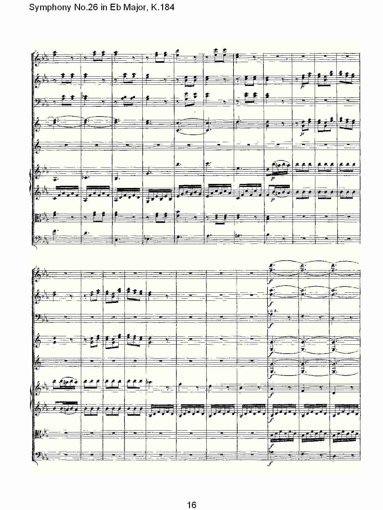 (Eb大调第二十六交响曲K.184)（三）总谱（图2）