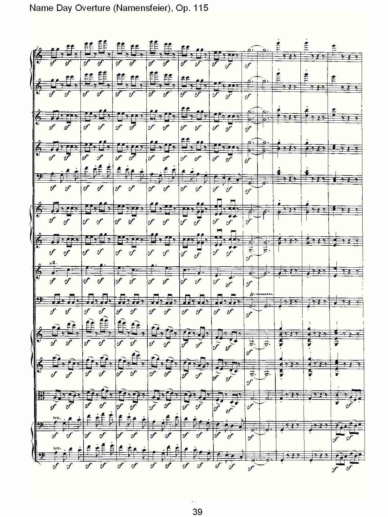 Name Day Overture (Namensfeier), Op. 115（四）总谱（图9）