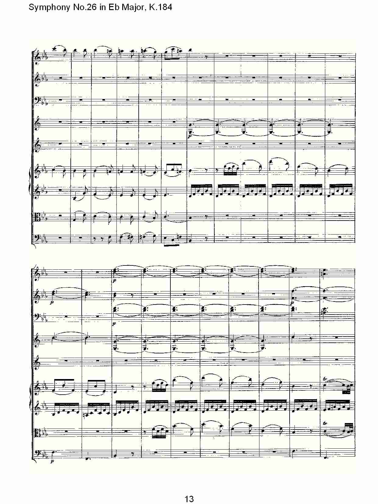 (Eb大调第二十六交响曲K.184)（二）总谱（图6）