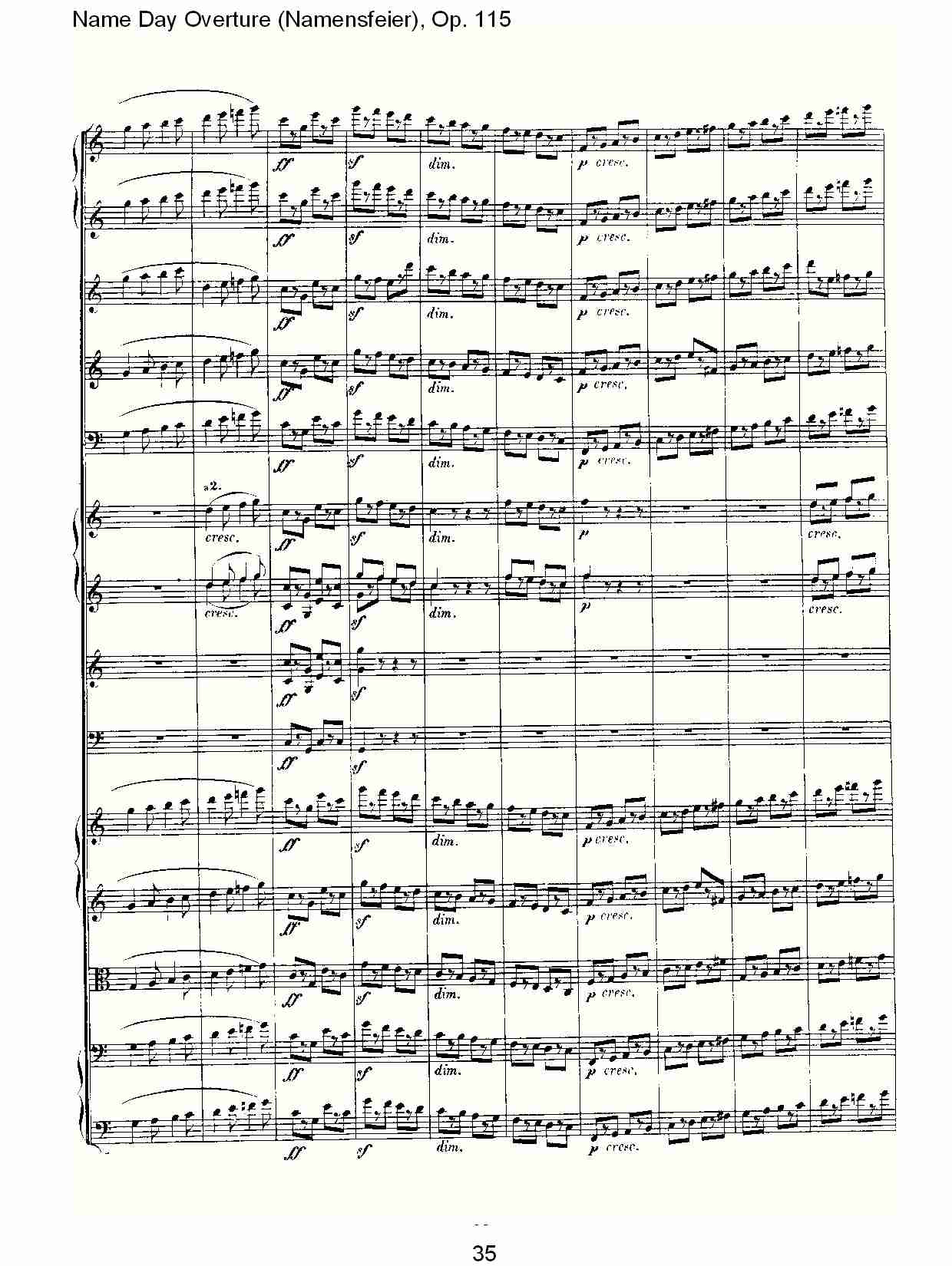Name Day Overture (Namensfeier), Op. 115（四）总谱（图5）