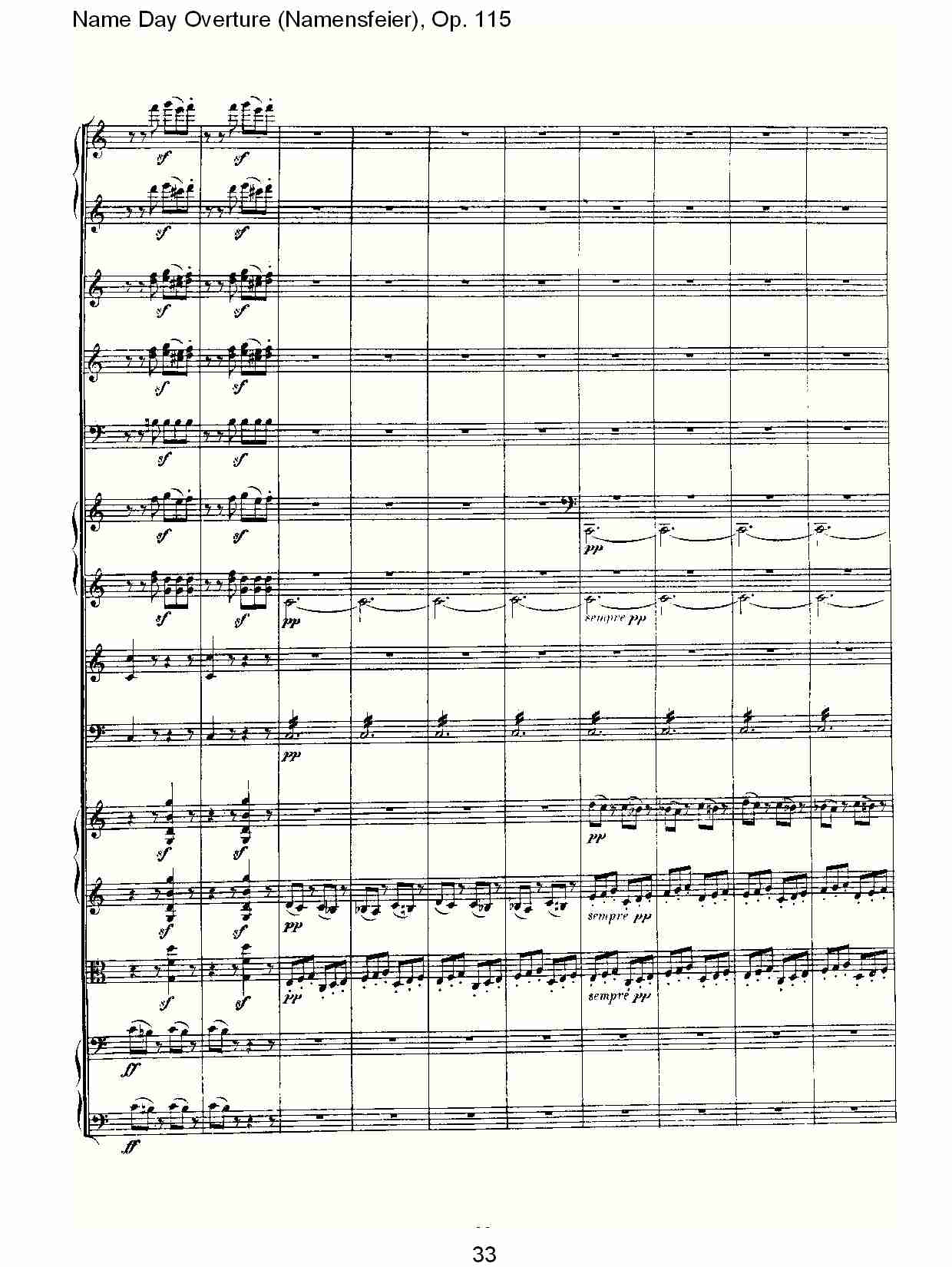 Name Day Overture (Namensfeier), Op. 115（四）总谱（图3）