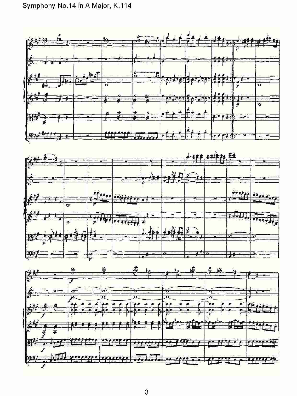 (A大调第十四交响曲K.114)（一）总谱（图3）