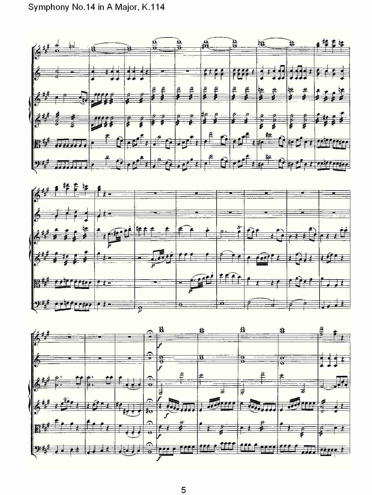 (A大调第十四交响曲K.114)（一）总谱（图5）