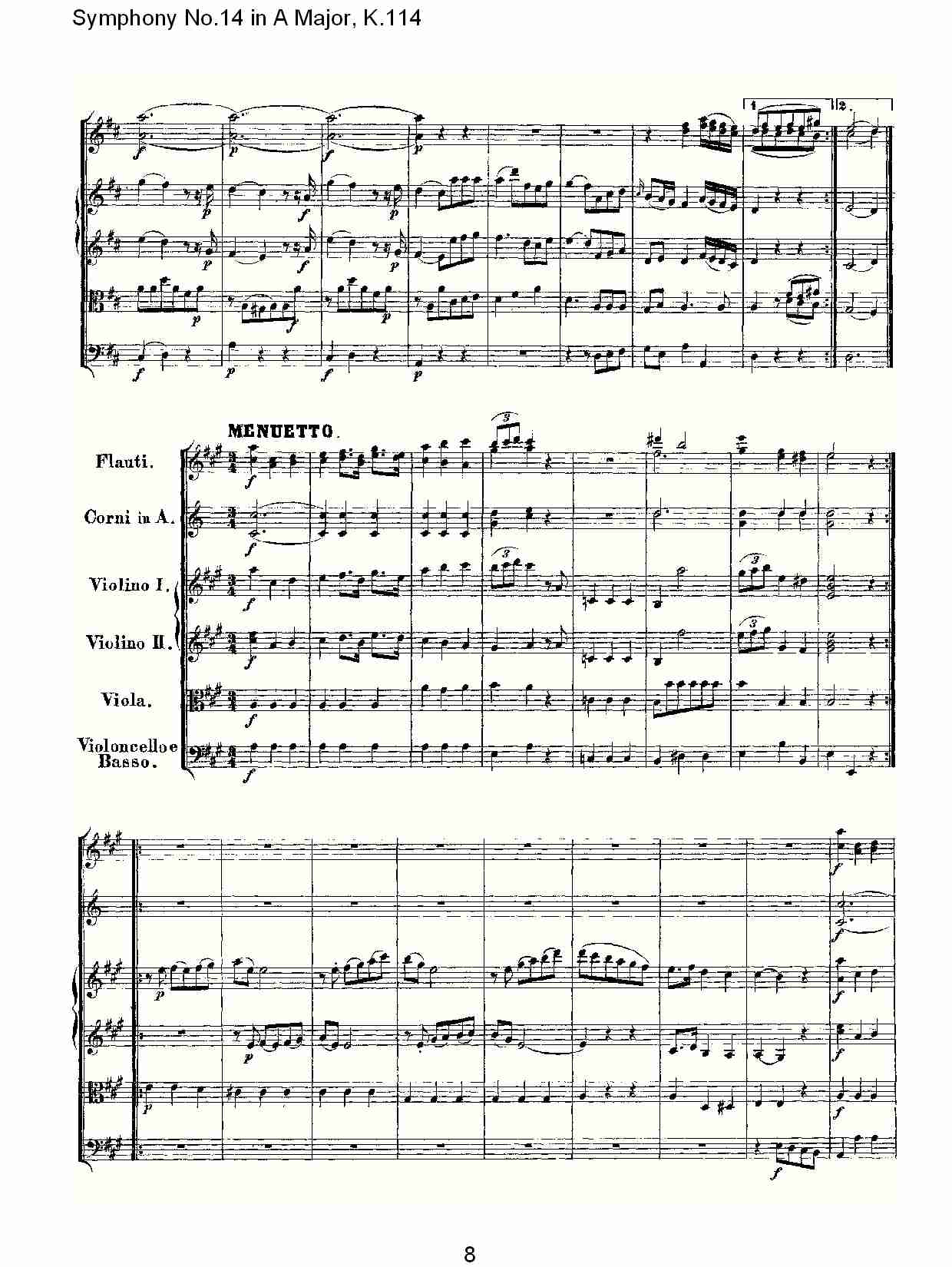 (A大调第十四交响曲K.114)（一）总谱（图8）