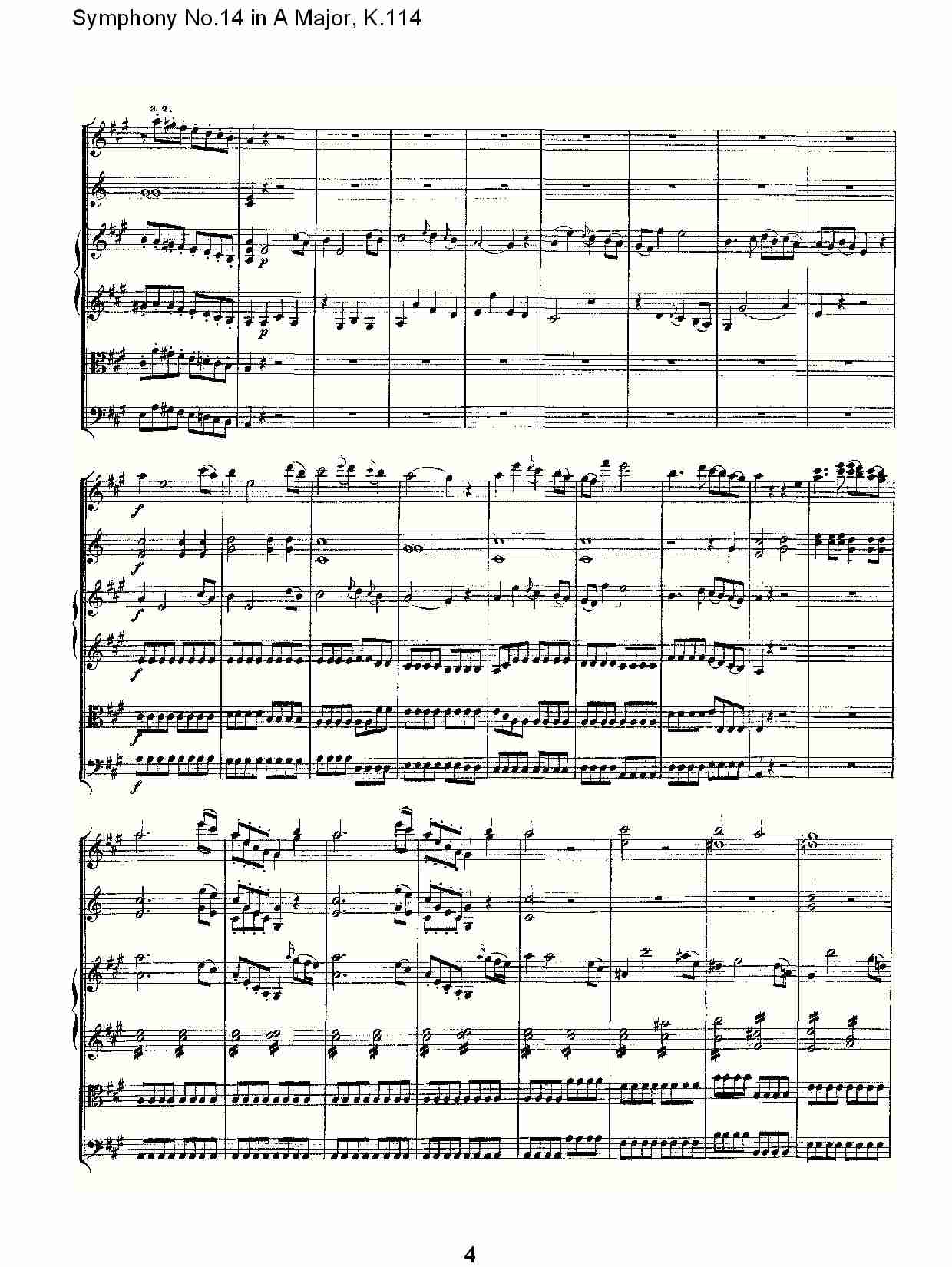 (A大调第十四交响曲K.114)（一）总谱（图4）