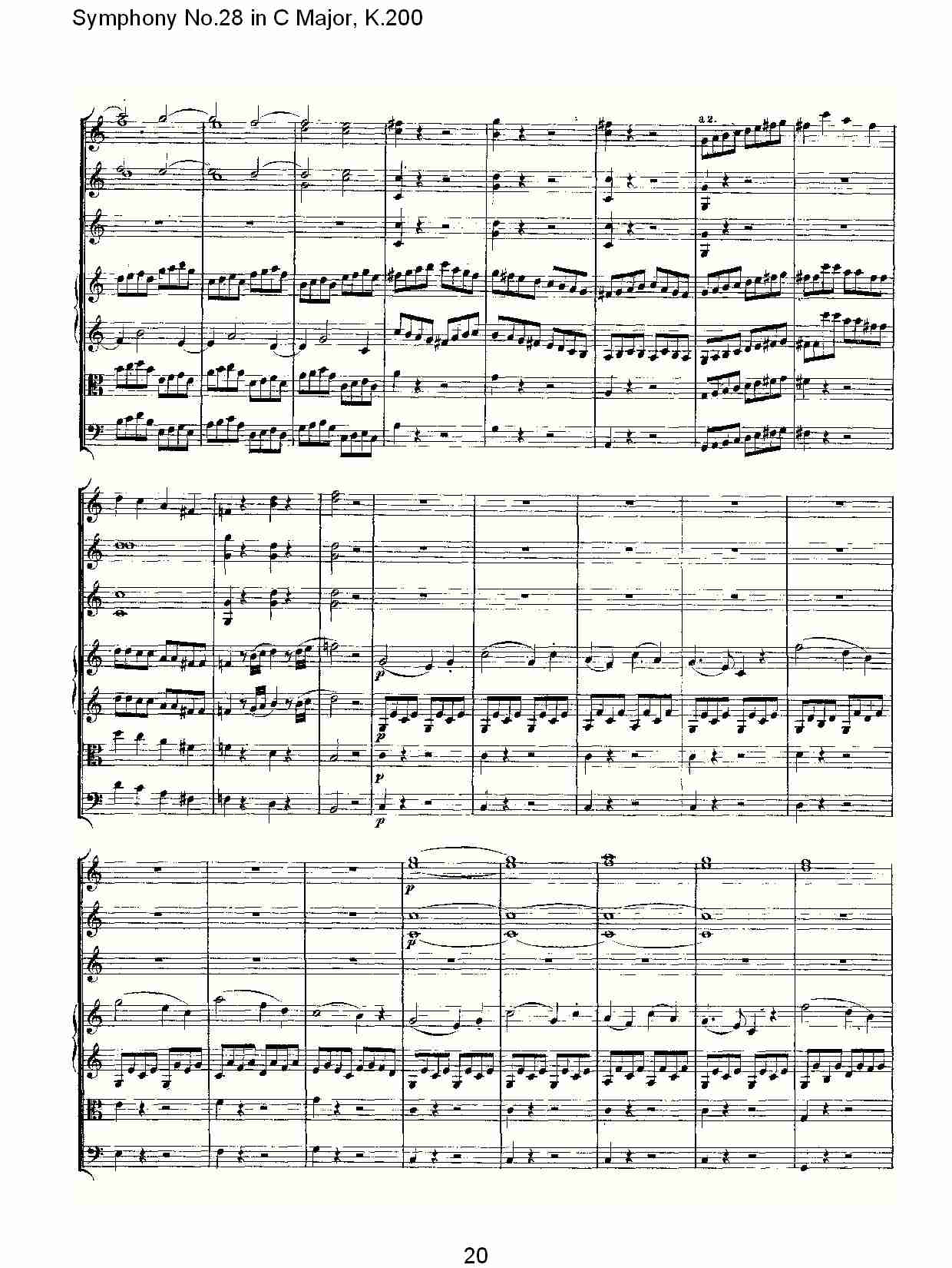C大调第二十八交响曲K.200（四）总谱（图4）