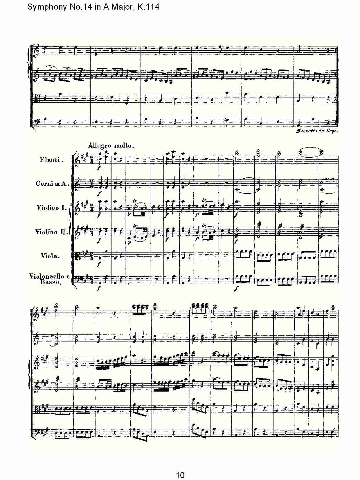 (A大调第十四交响曲K.114)（一）总谱（图10）