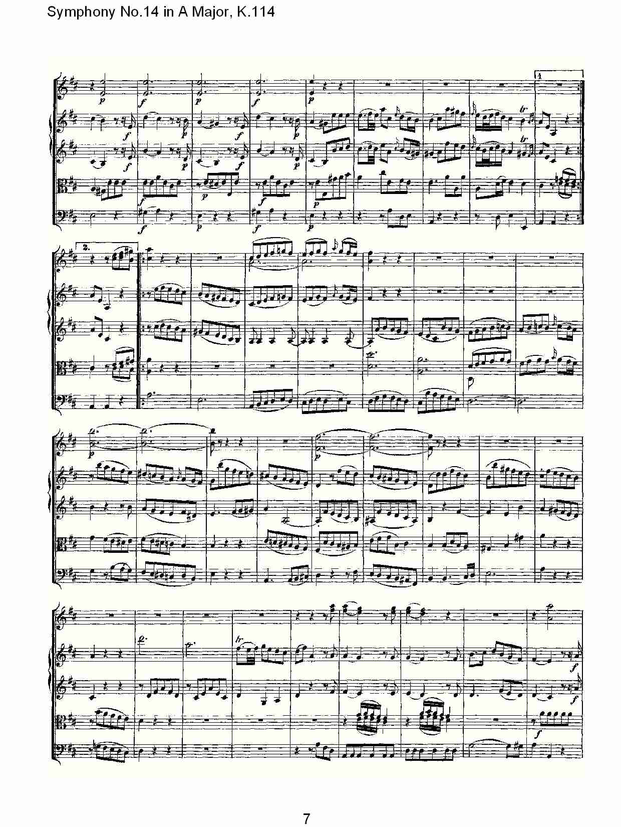 (A大调第十四交响曲K.114)（一）总谱（图7）