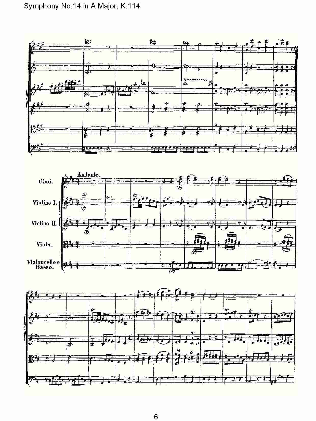 (A大调第十四交响曲K.114)（一）总谱（图6）