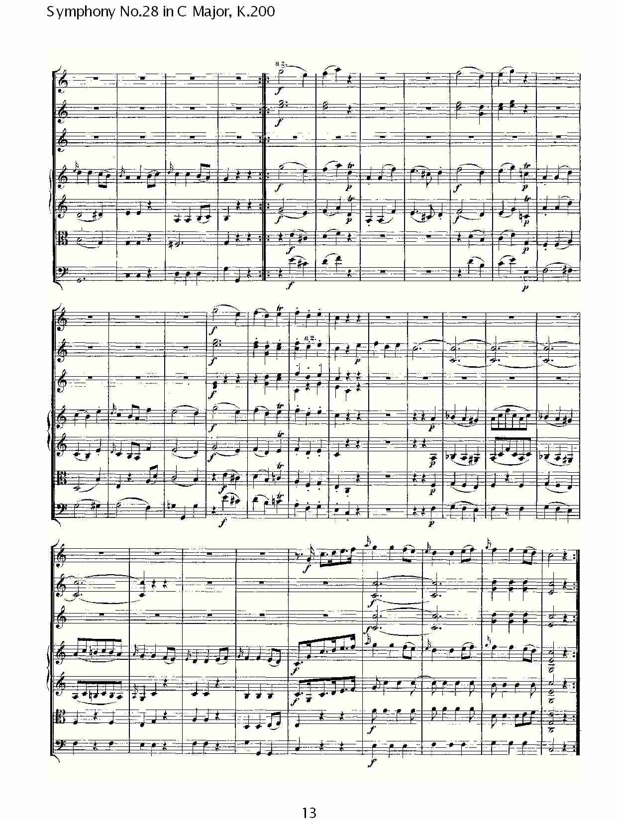 C大调第二十八交响曲K.200（三）总谱（图3）