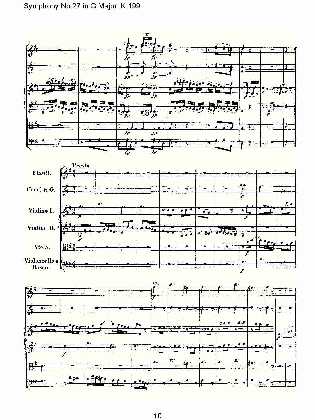 (G大调第二十七交响曲K.199)（一）总谱（图10）