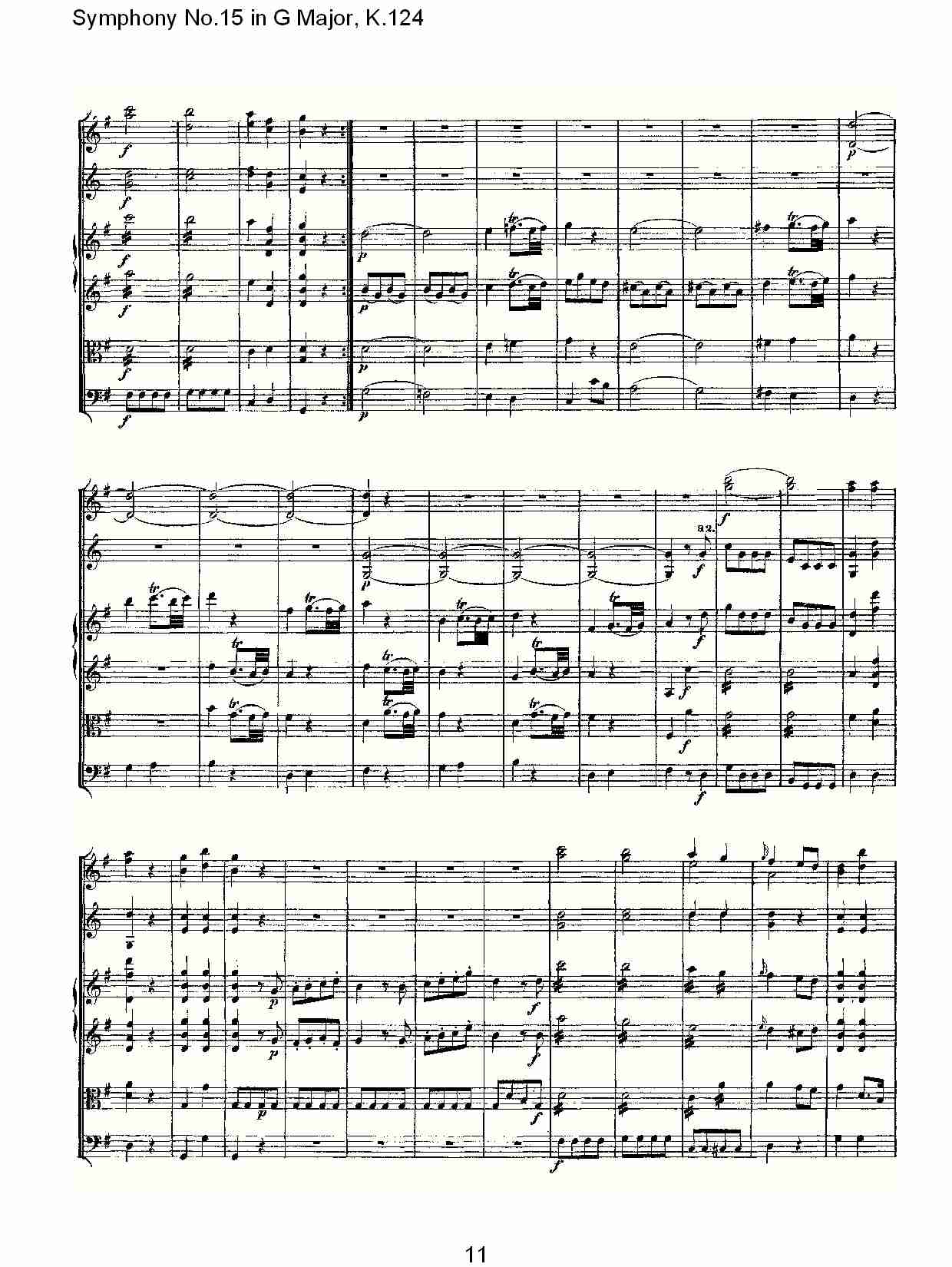 (G大调第十五交响曲K.124)（二）总谱（图2）