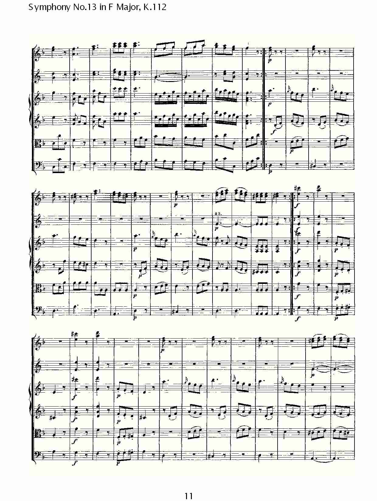 (F大调第十三交响曲K.112)（二）总谱（图2）