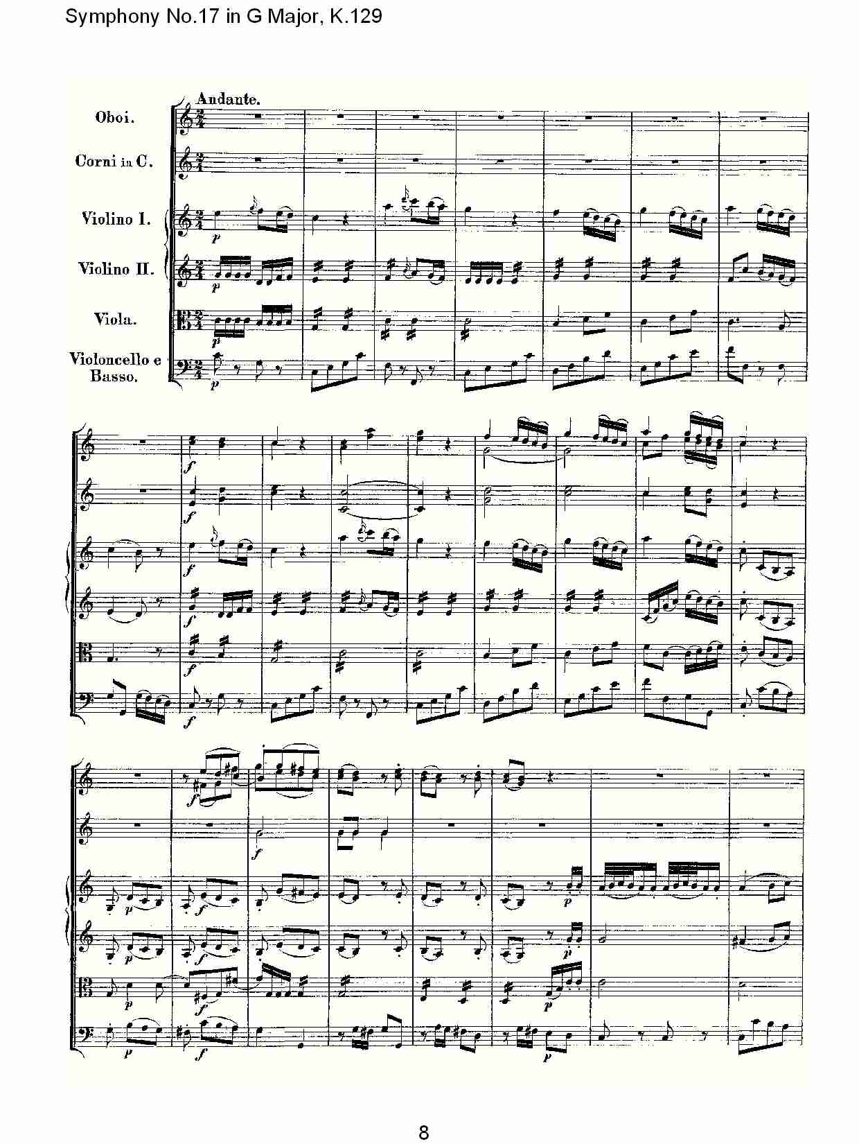 (G大调第十七交响曲K.129)（一）总谱（图8）