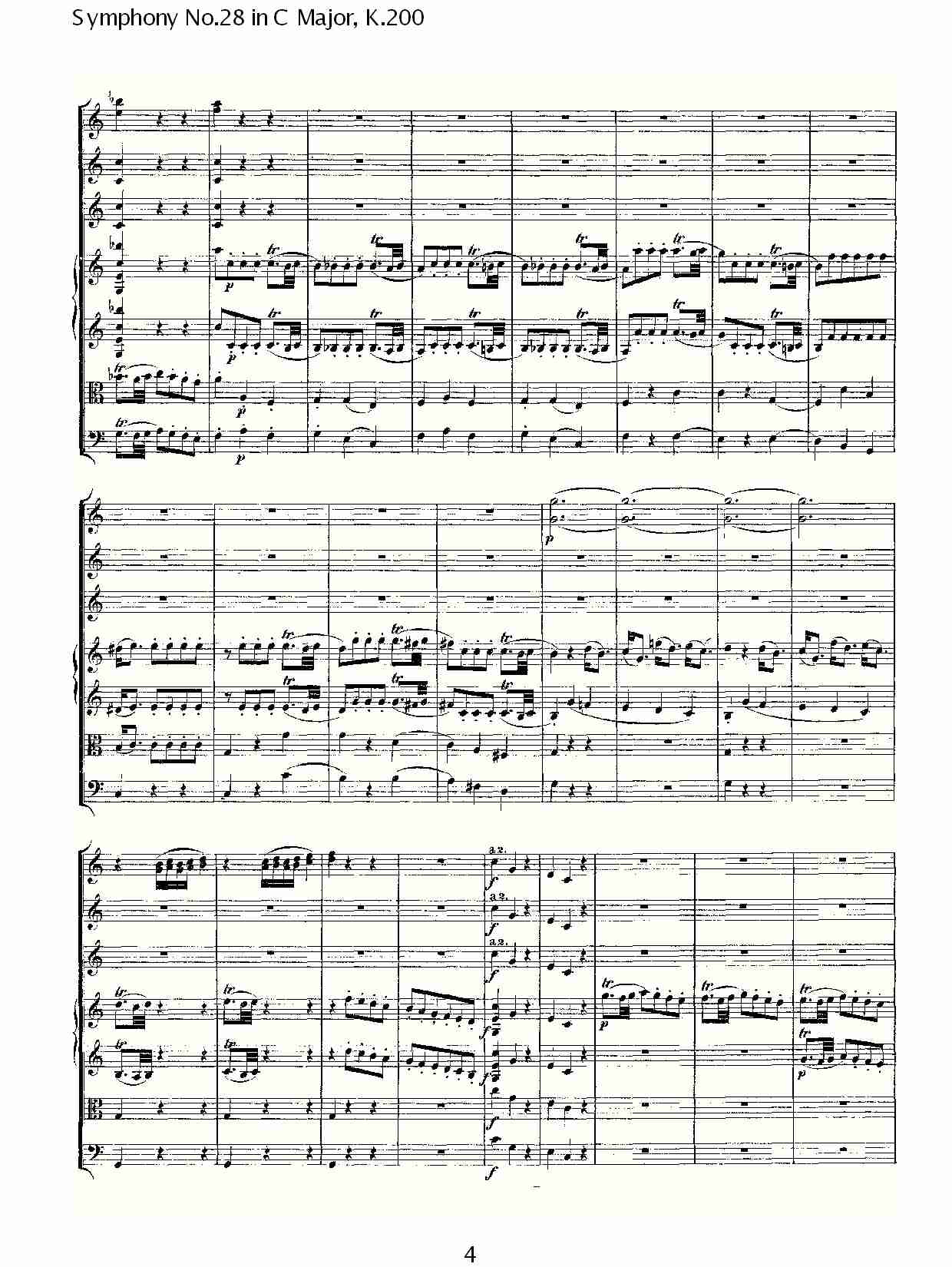 C大调第二十八交响曲K.200（一）总谱（图4）