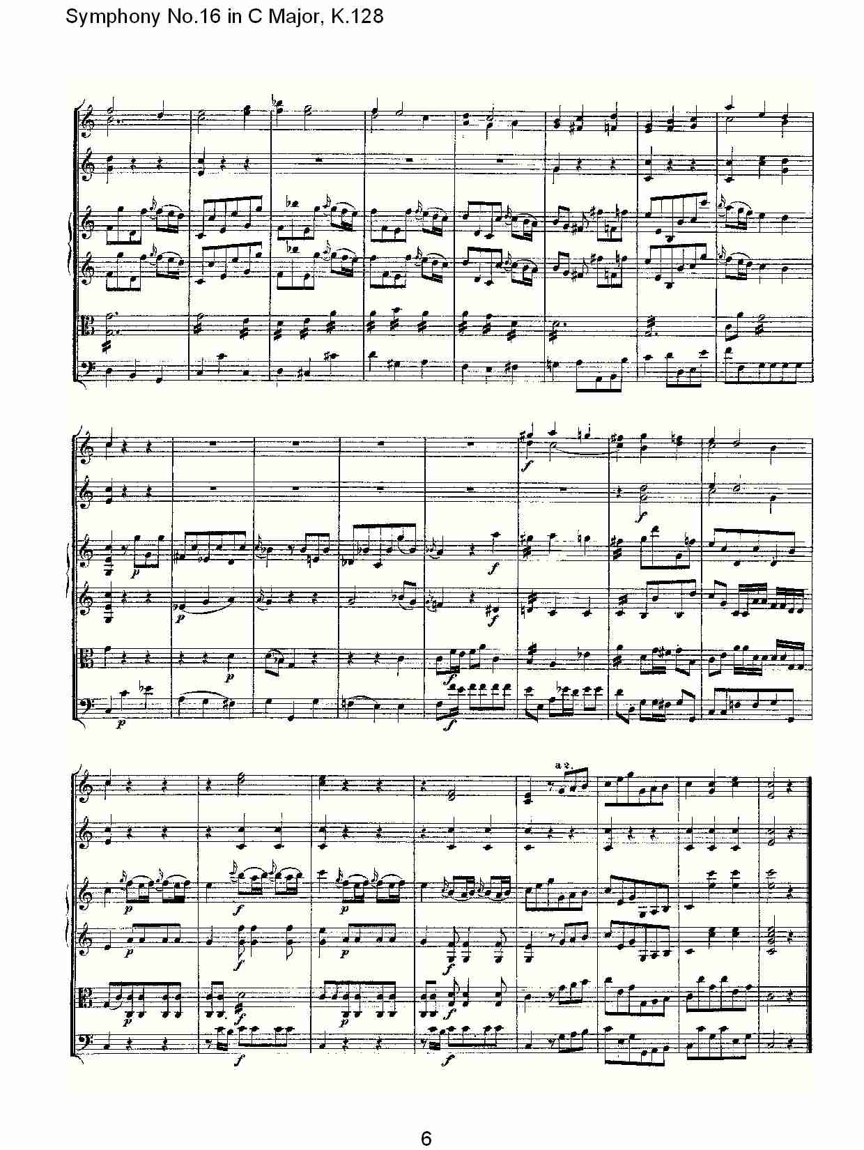 (C大调第十六交响曲K.128)（一）总谱（图6）