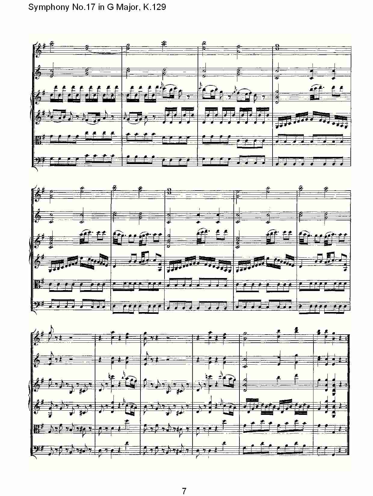 (G大调第十七交响曲K.129)（一）总谱（图7）