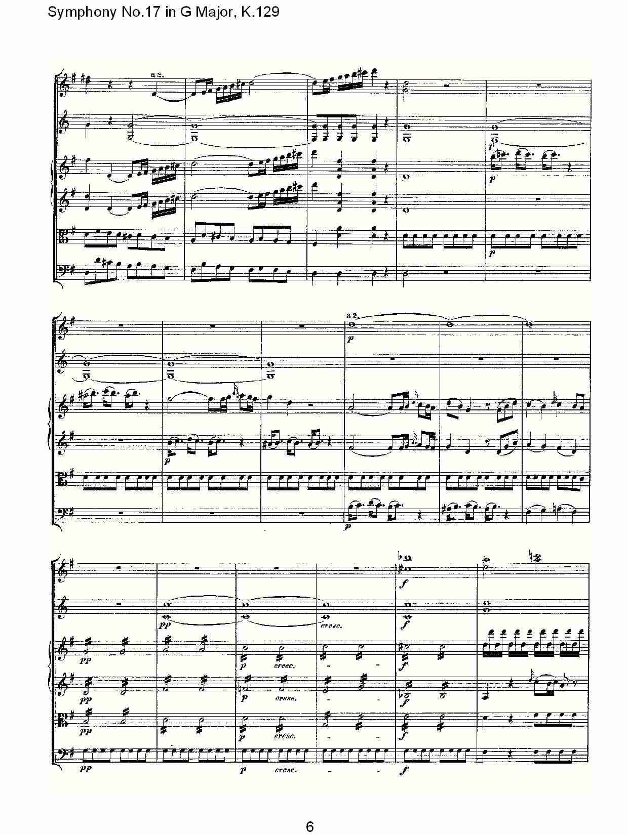 (G大调第十七交响曲K.129)（一）总谱（图6）
