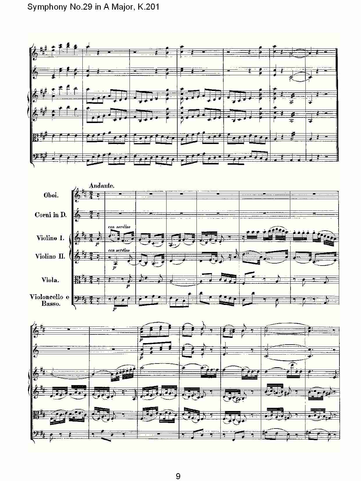(A大调第二十九交响曲K.201)（二）总谱（图4）