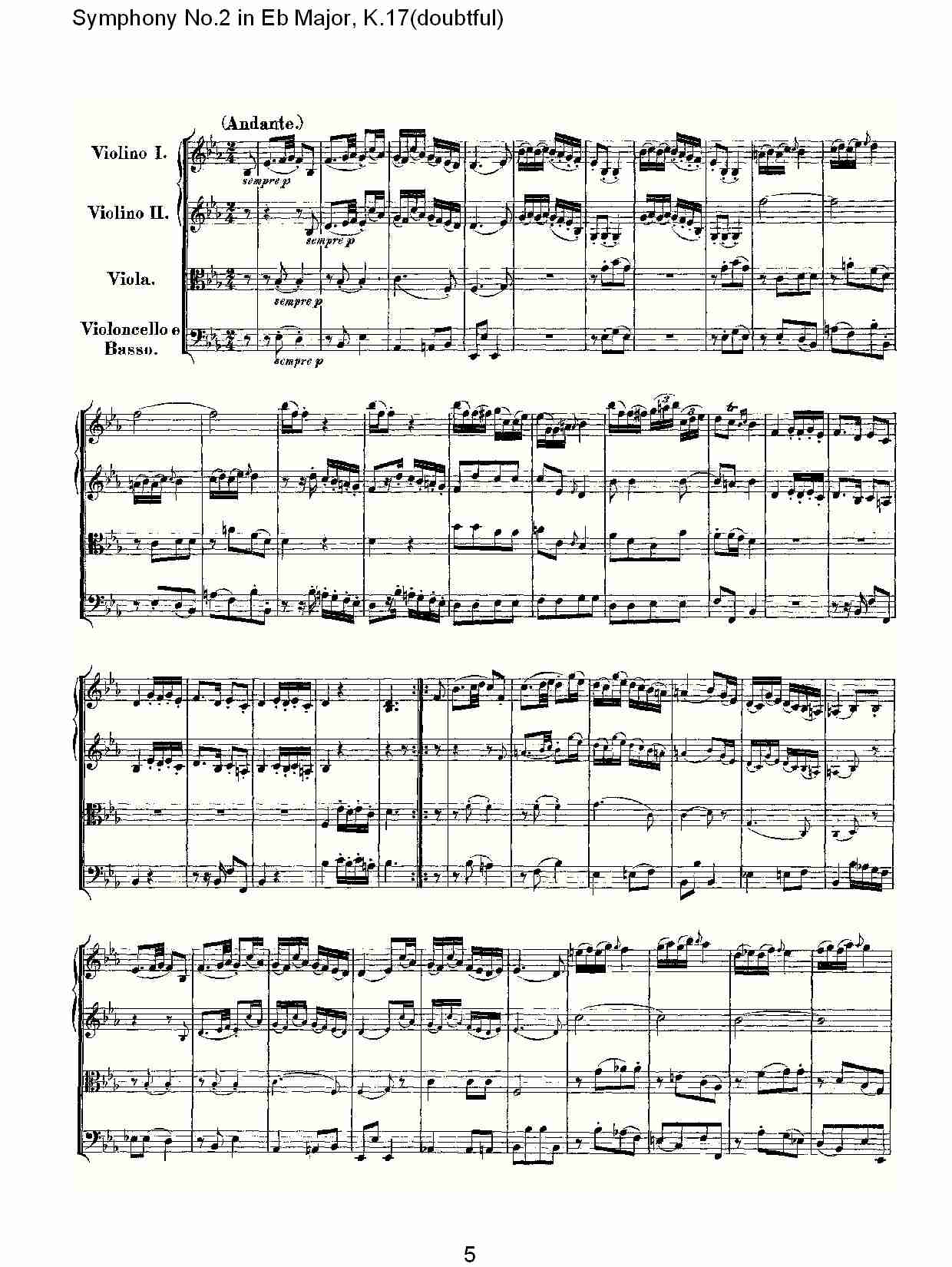(Bb大调第二交响曲K.17)总谱（图5）