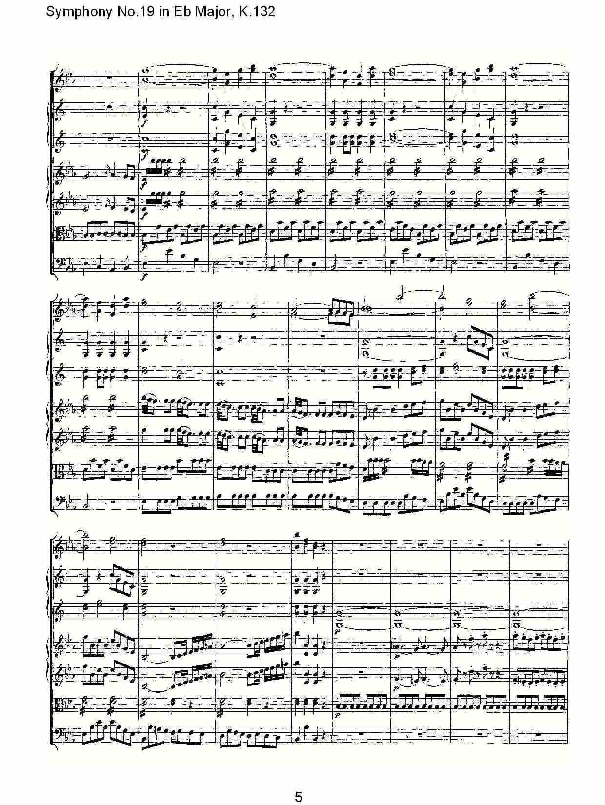 (Eb大调第十九交响曲K.132)（一）总谱（图5）