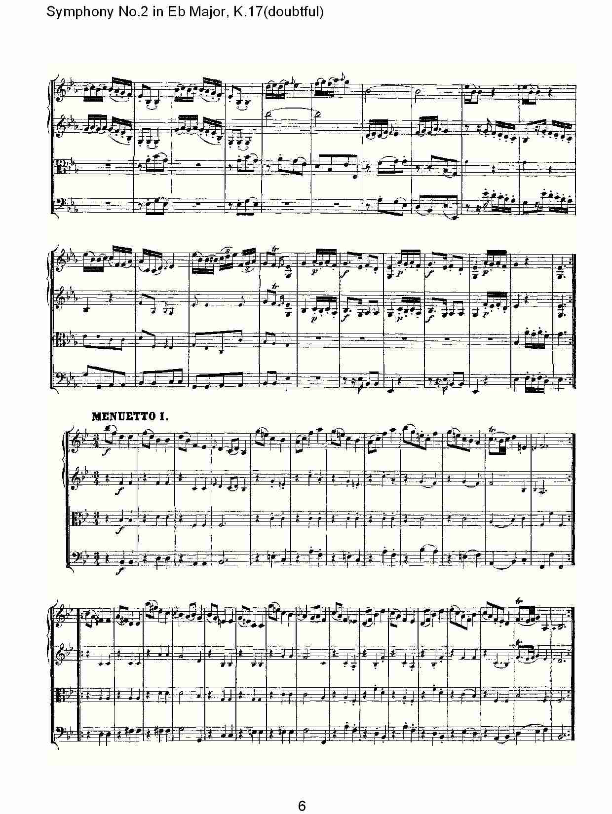 (Bb大调第二交响曲K.17)总谱（图6）