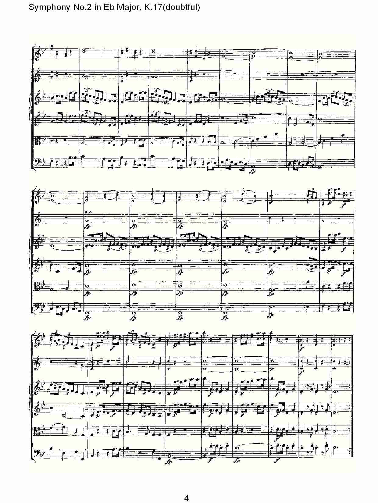 (Bb大调第二交响曲K.17)总谱（图4）