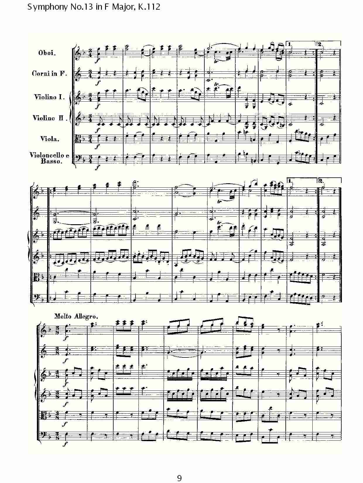 (F大调第十三交响曲K.112)（一）总谱（图9）