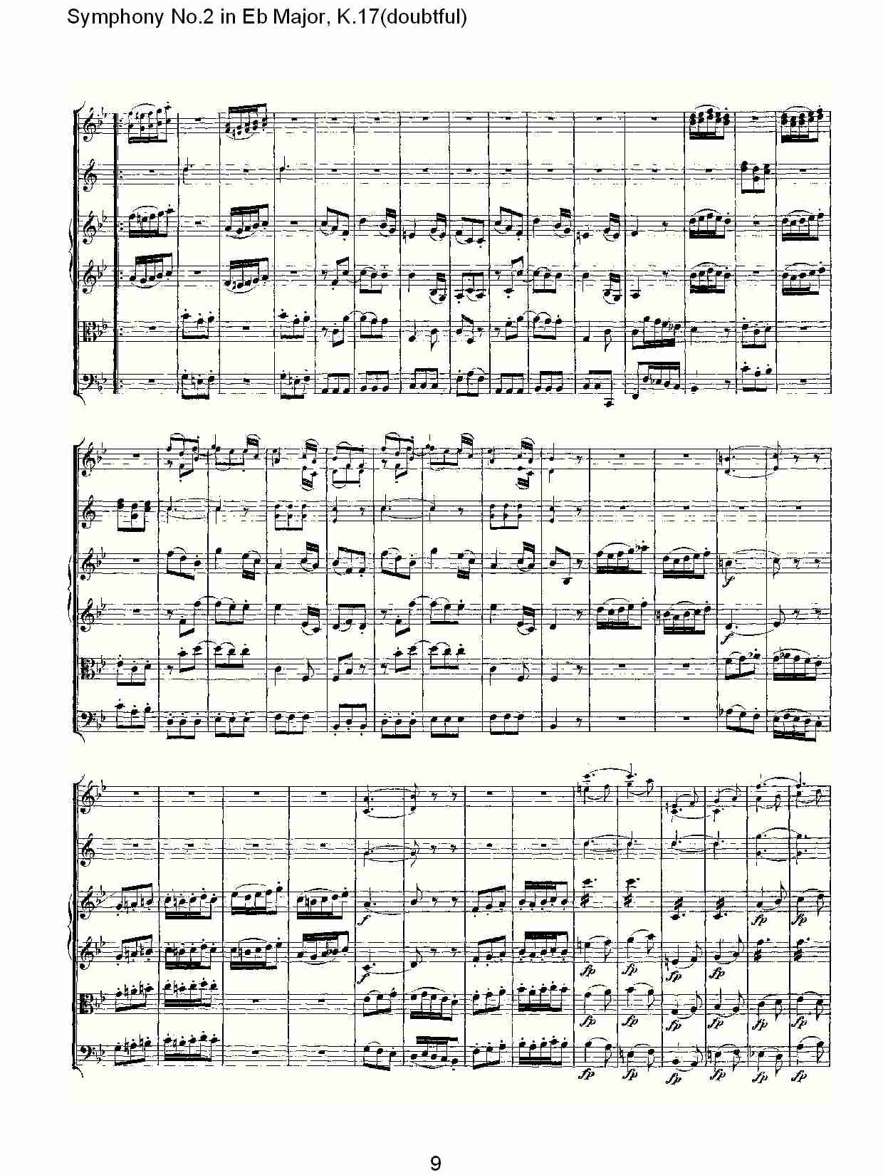 (Bb大调第二交响曲K.17)总谱（图9）