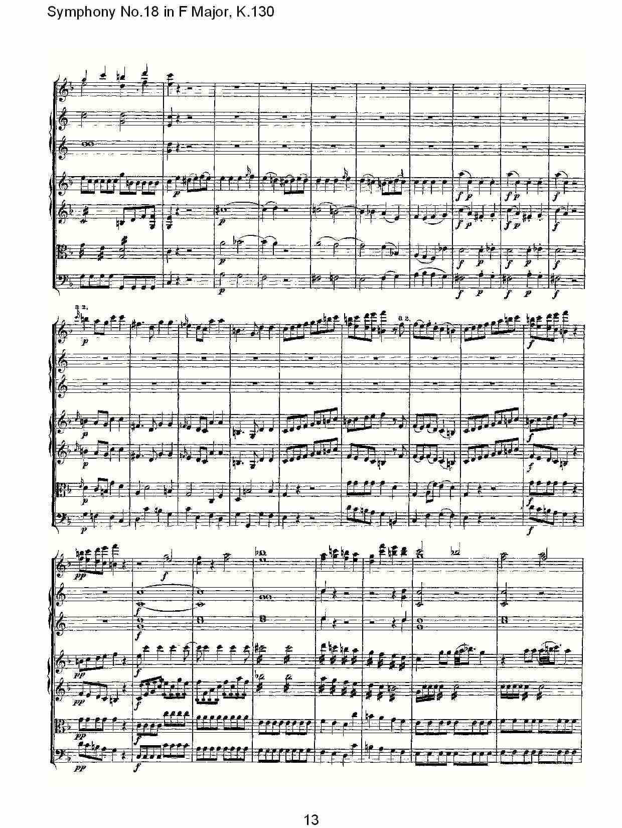 (F大调第十八交响曲K.130)（二）总谱（图4）