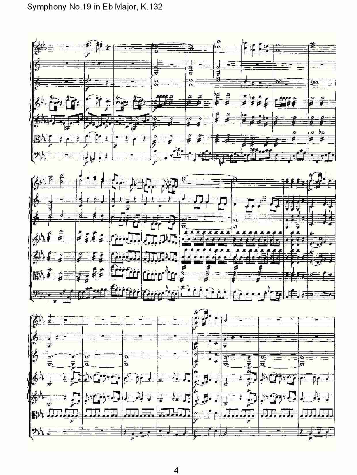 (Eb大调第十九交响曲K.132)（一）总谱（图4）