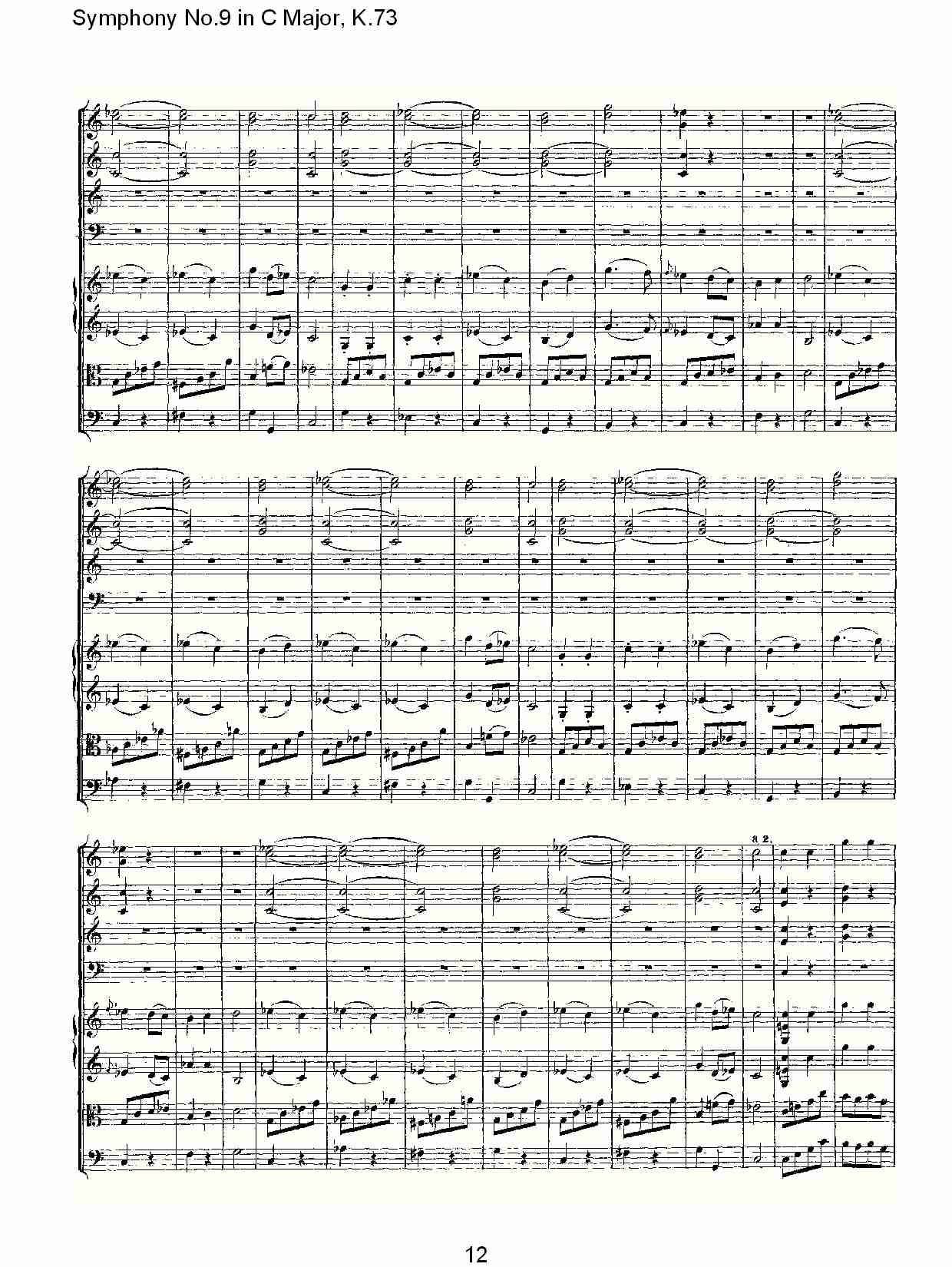 (C大调第九交响曲K.73)（二）总谱（图2）