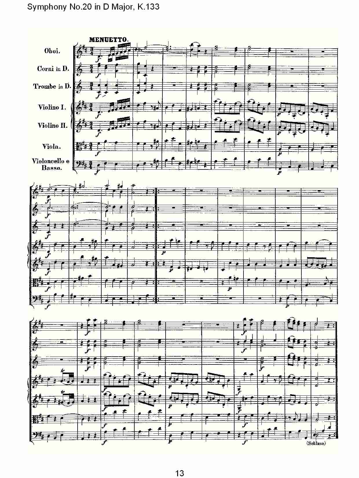 (D大调第二十交响曲K.133)（二）总谱（图3）