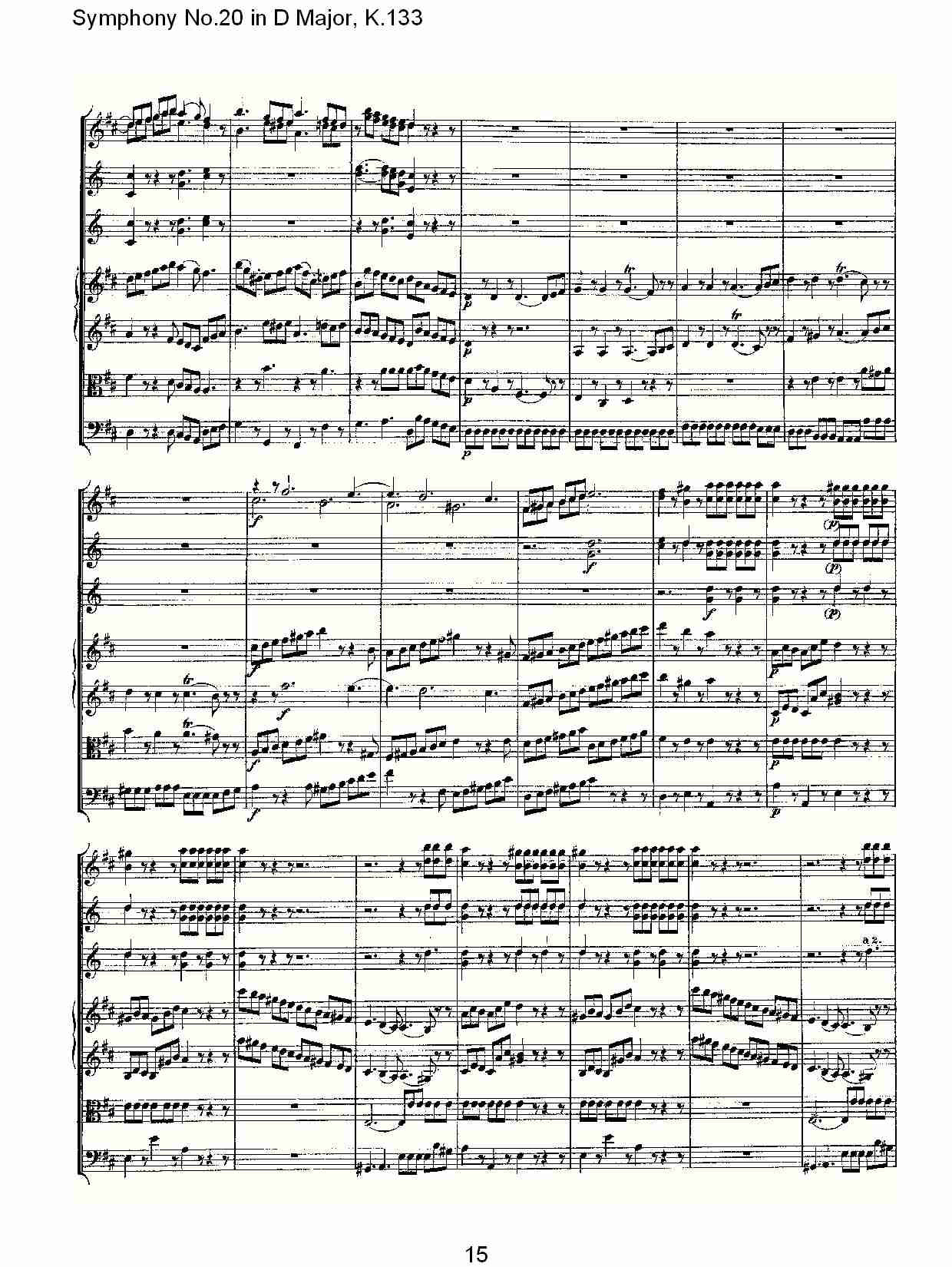 (D大调第二十交响曲K.133)（二）总谱（图6）