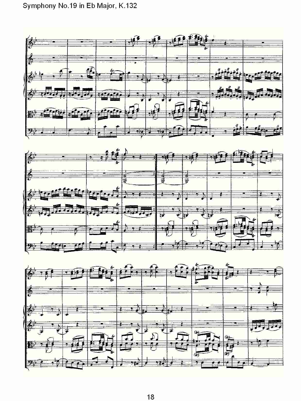 (Eb大调第十九交响曲K.132)（二）总谱（图9）