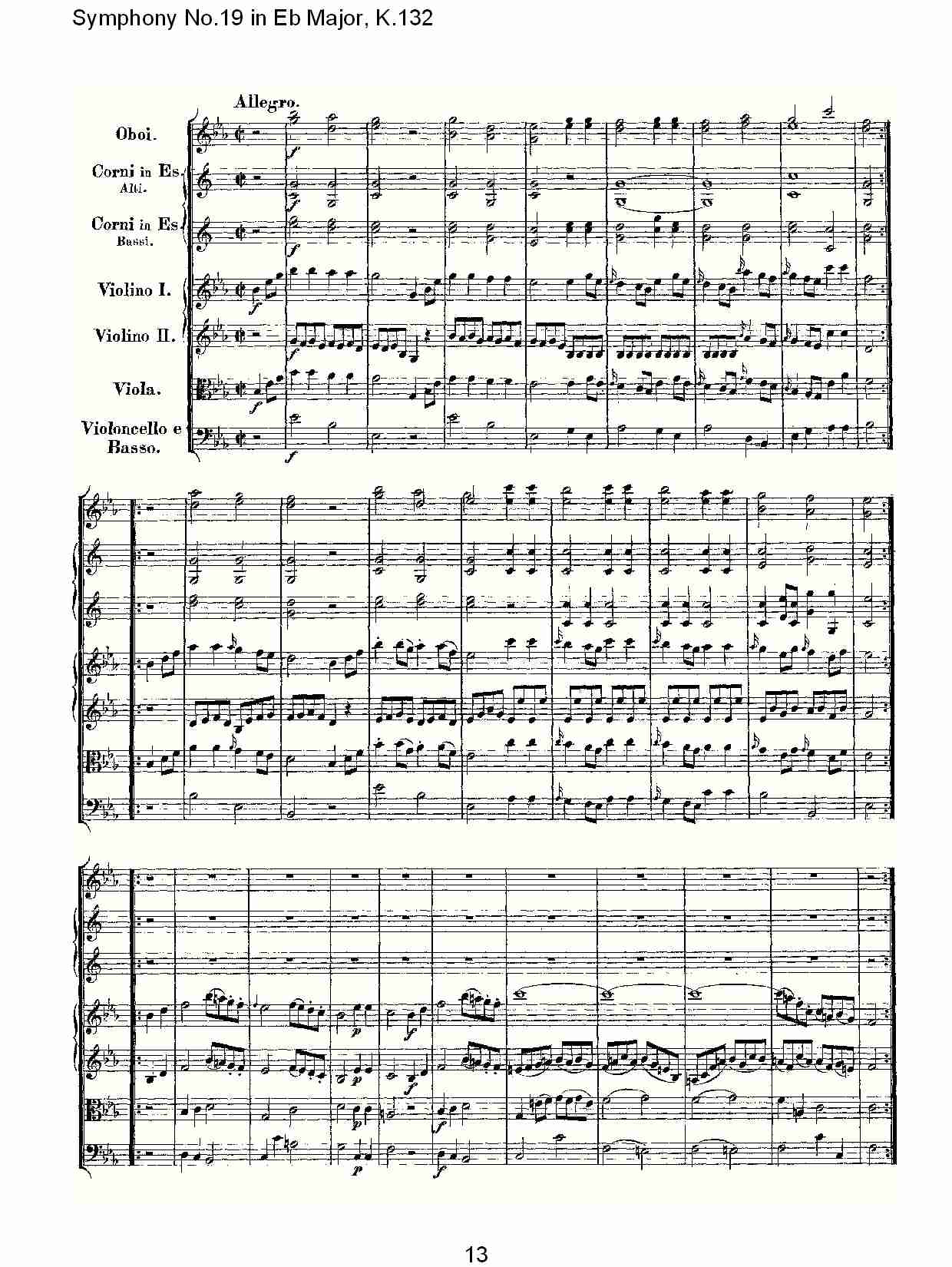 (Eb大调第十九交响曲K.132)（二）总谱（图4）