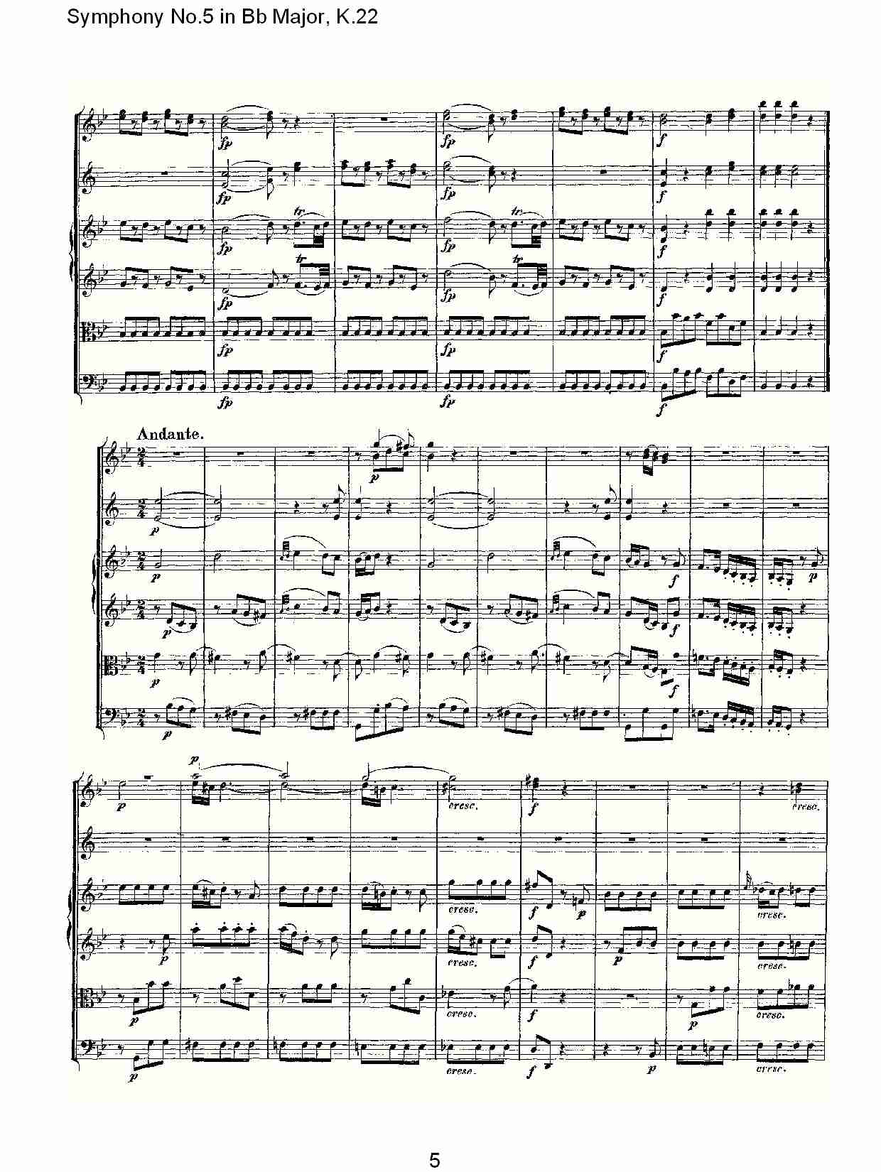 Bb大调第五交响曲K.22总谱（图5）