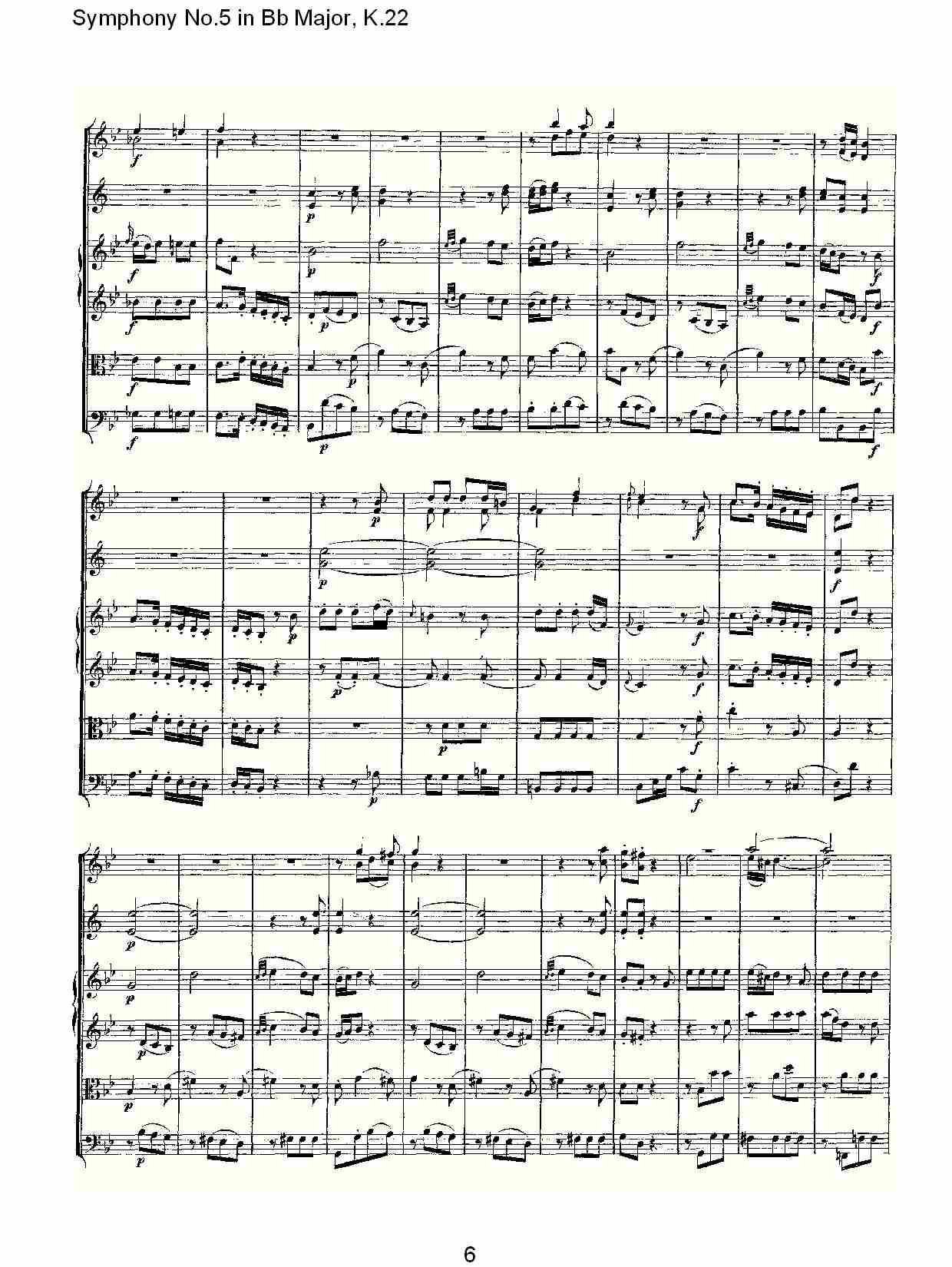 Bb大调第五交响曲K.22总谱（图6）