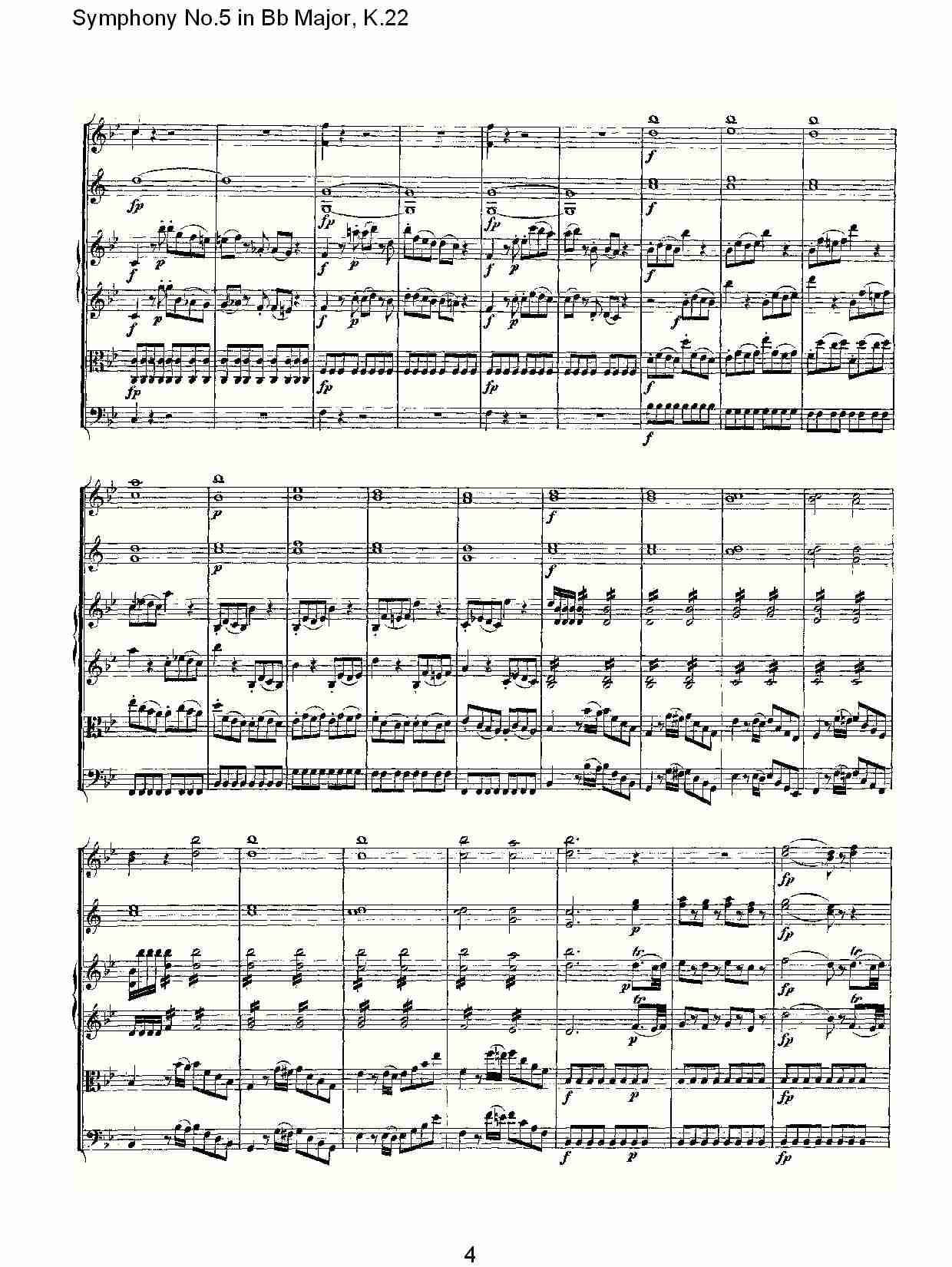 Bb大调第五交响曲K.22总谱（图4）