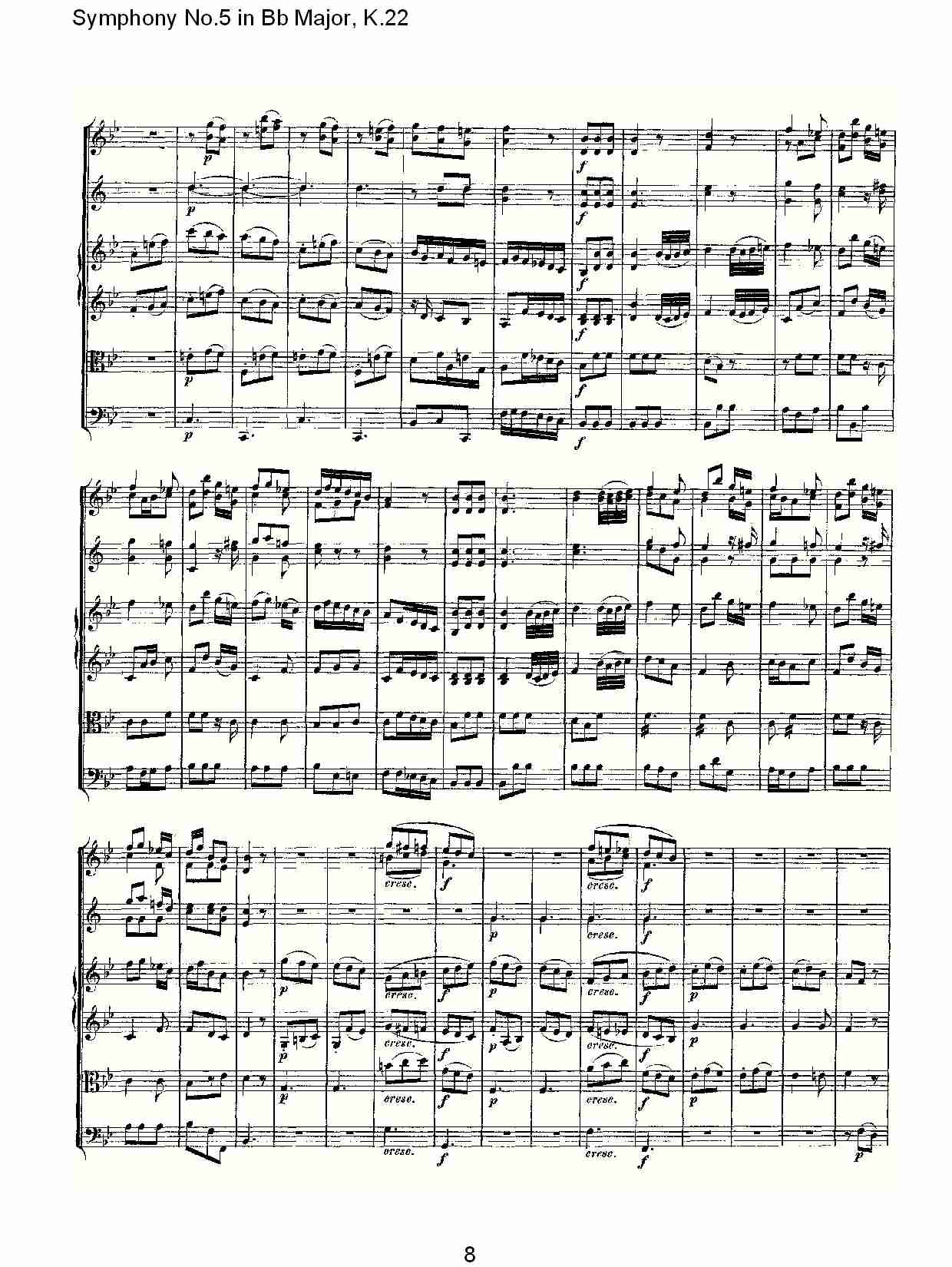 Bb大调第五交响曲K.22总谱（图8）