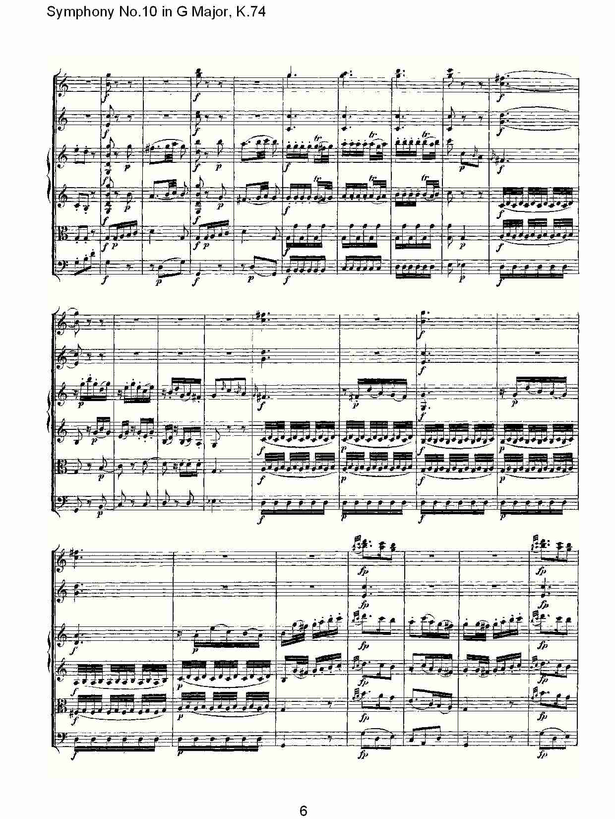 G大调第十交响曲K.74总谱（图6）