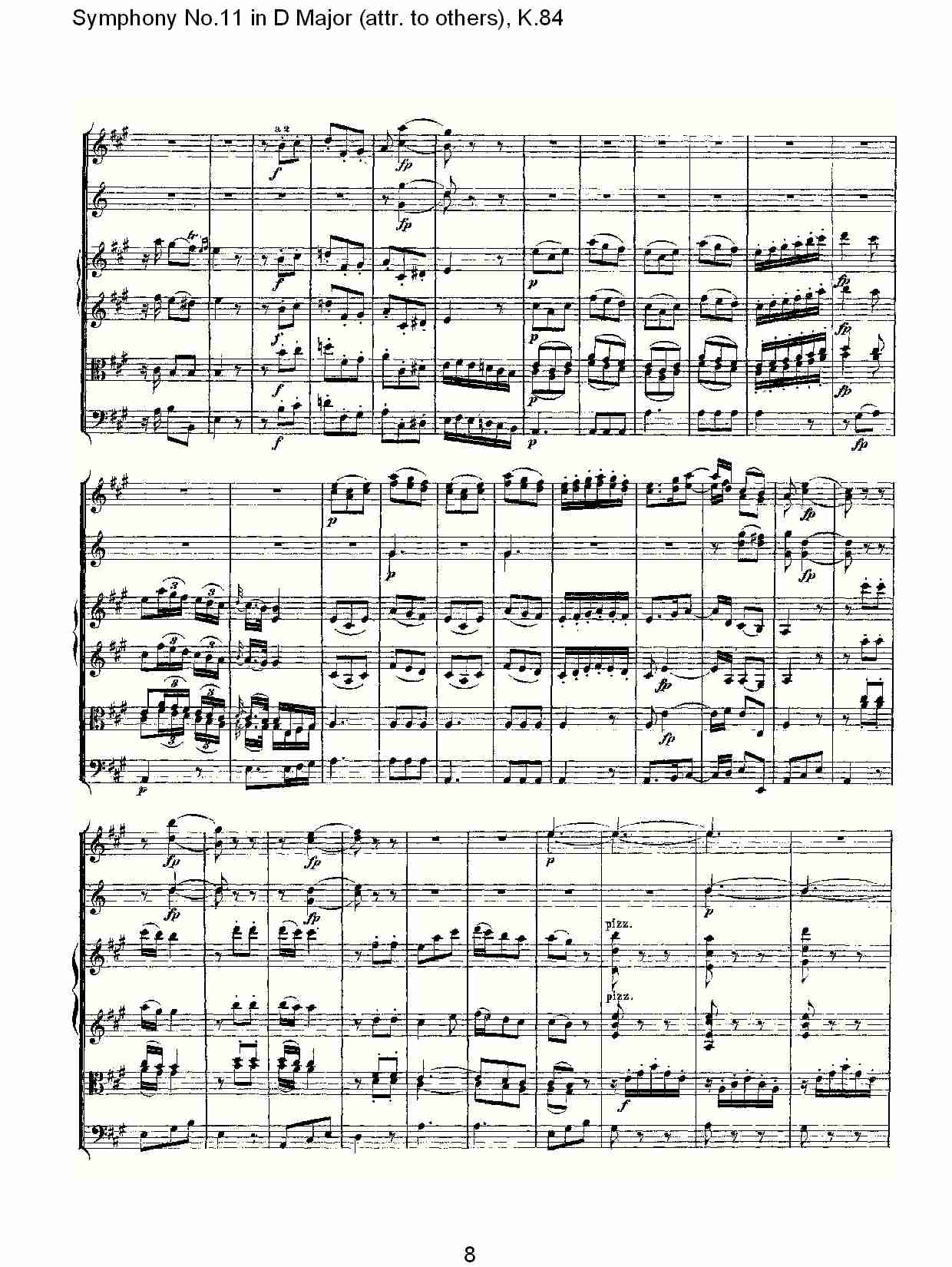 (D大调第十一交响曲K.84)（一）总谱（图8）