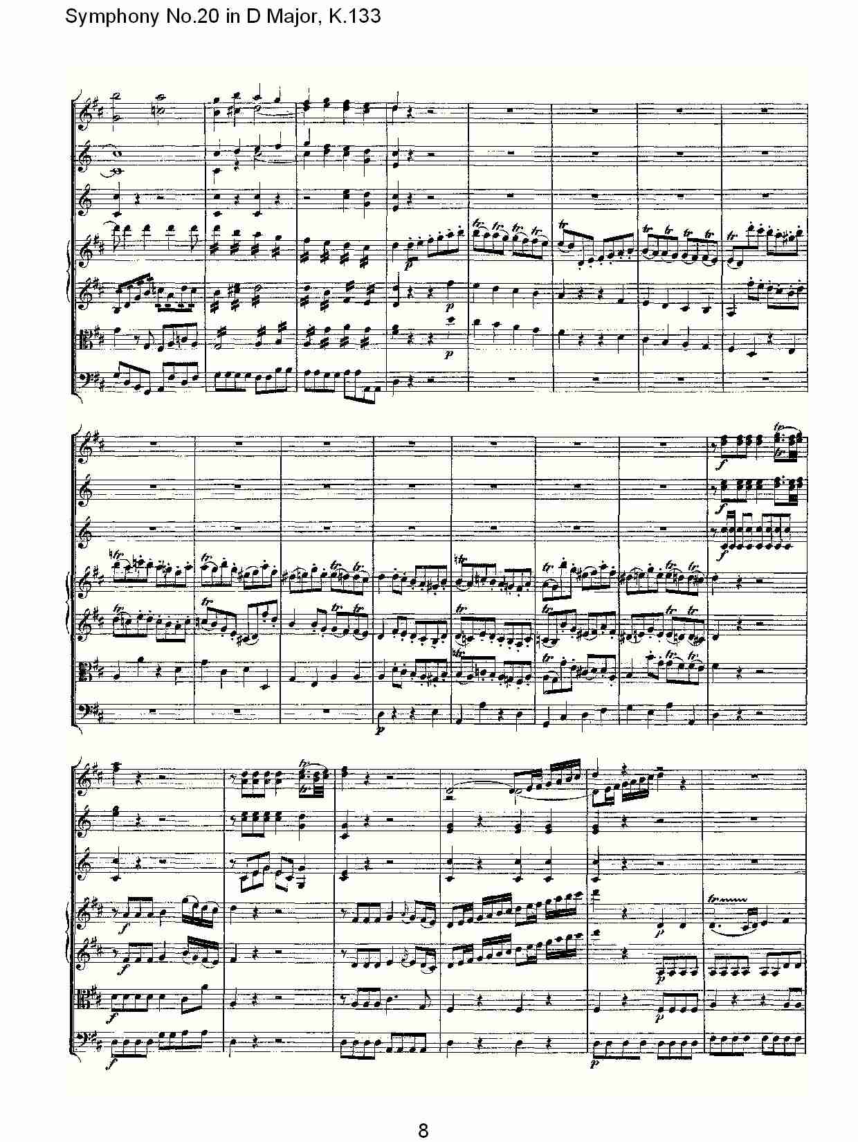 (D大调第二十交响曲K.133)（一）总谱（图8）