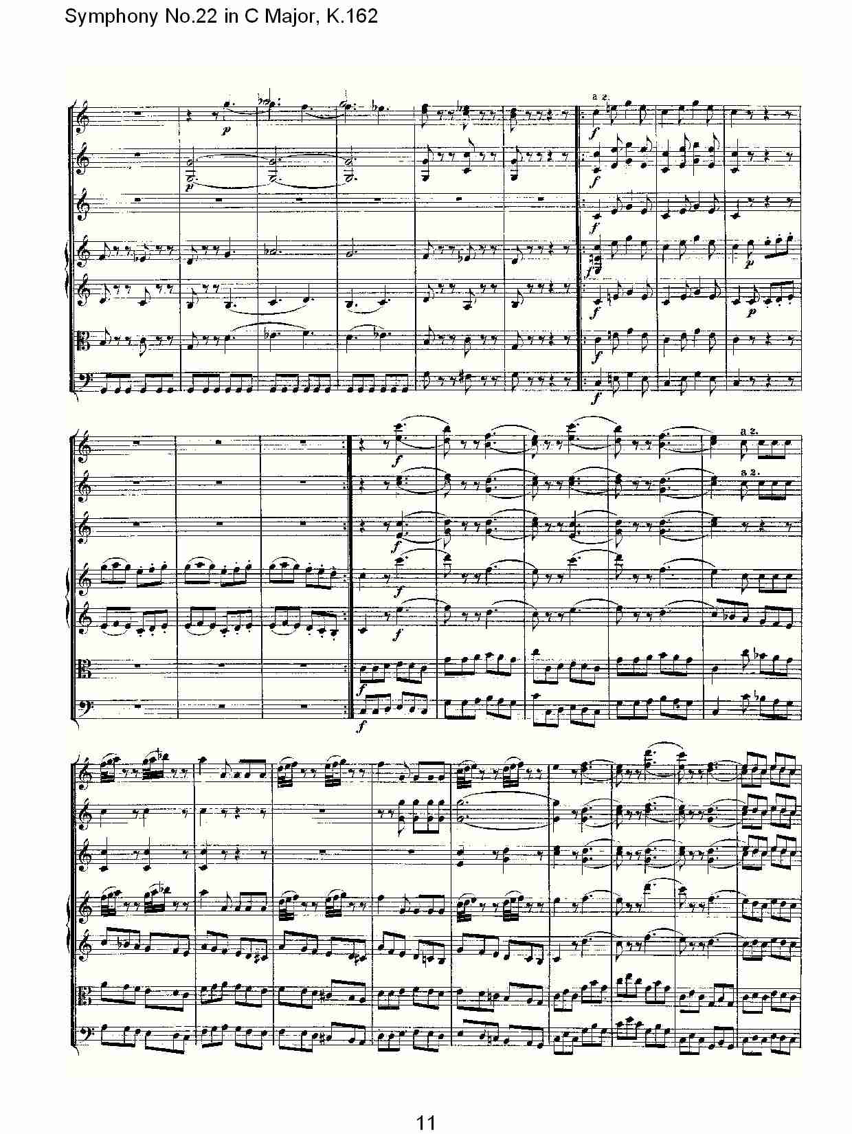 C大调第二十二交响曲K.162（二）总谱（图1）