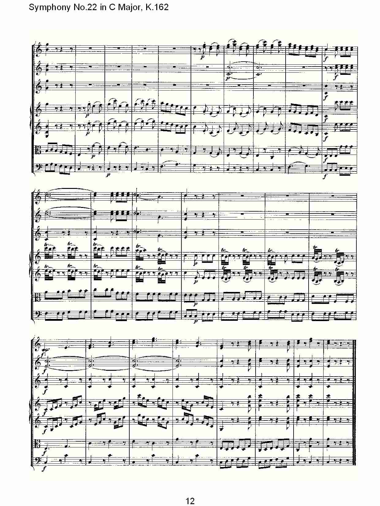 C大调第二十二交响曲K.162（二）总谱（图2）