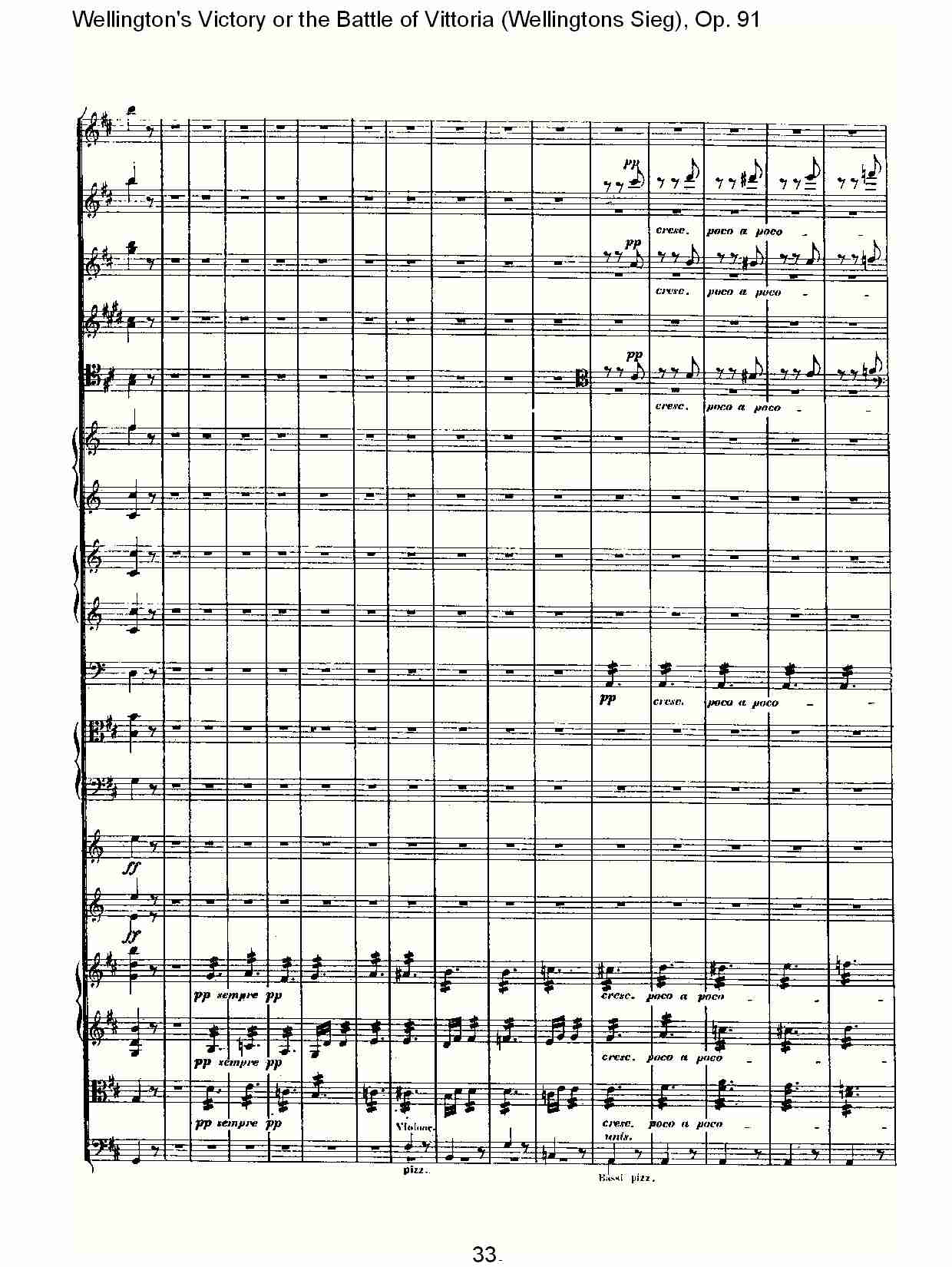 (Wellingtons Sieg), Op.91(第二乐章)(四)总谱（图3）